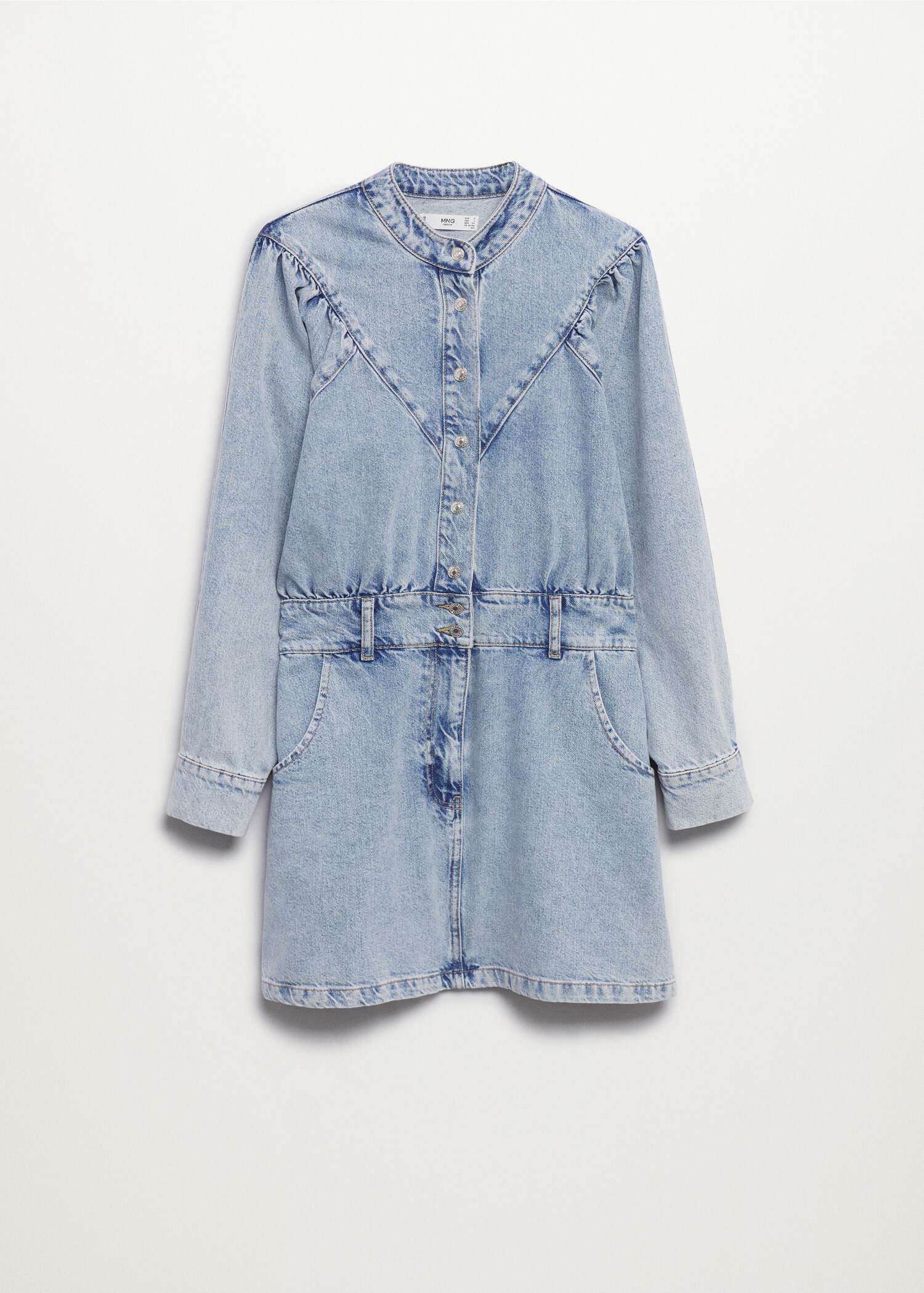 Vestido denim mangas abullonadas - Artículo sin modelo