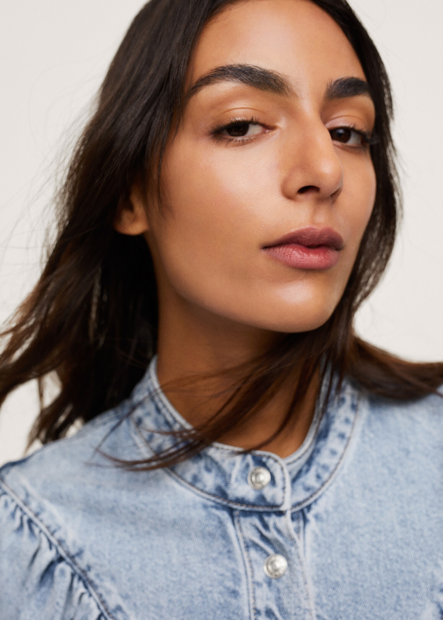 Vestido denim mangas abullonadas - Detalle del artículo 2