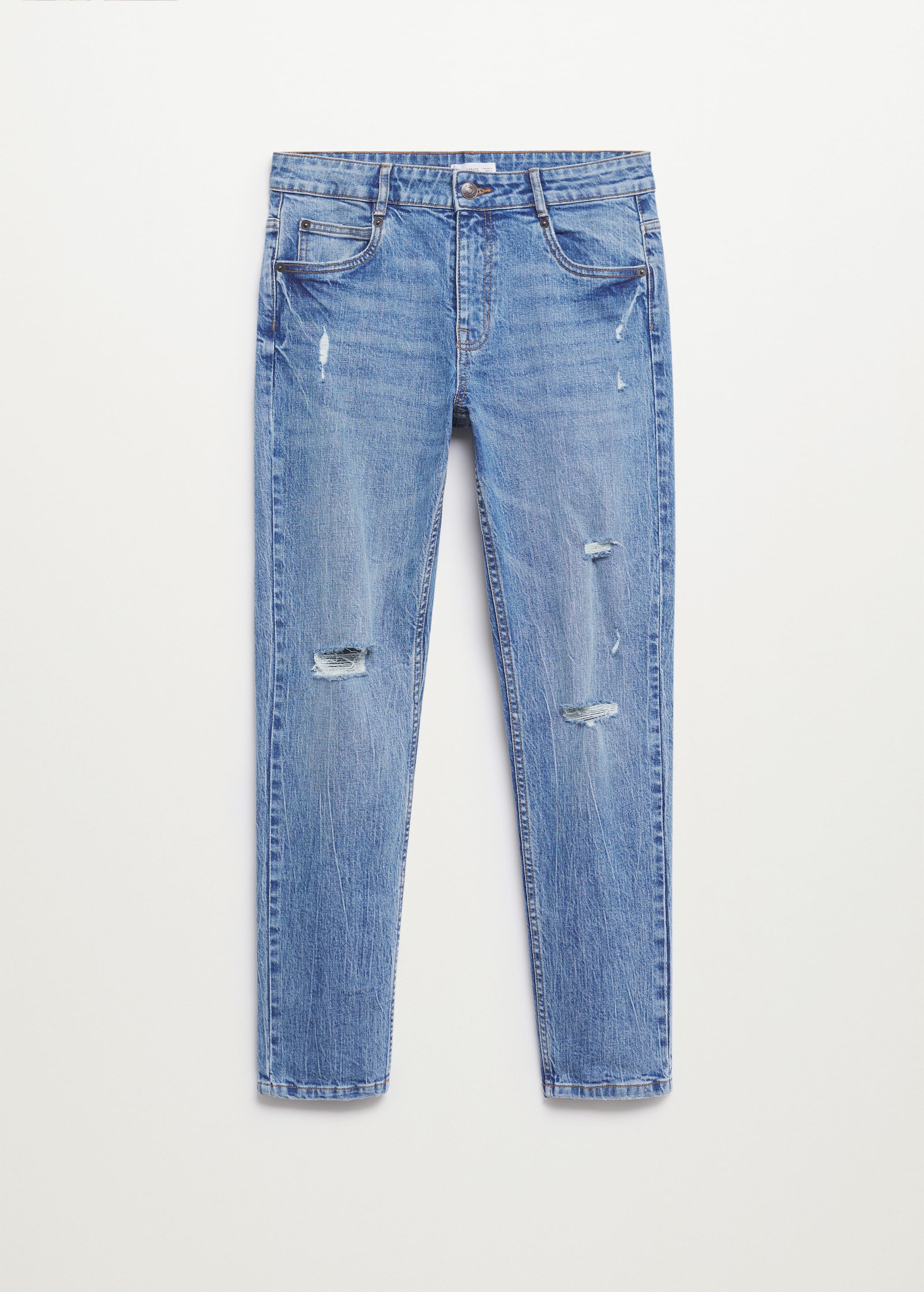Slim Fit-Jeans mit Zierrissen - Artikel ohne Model