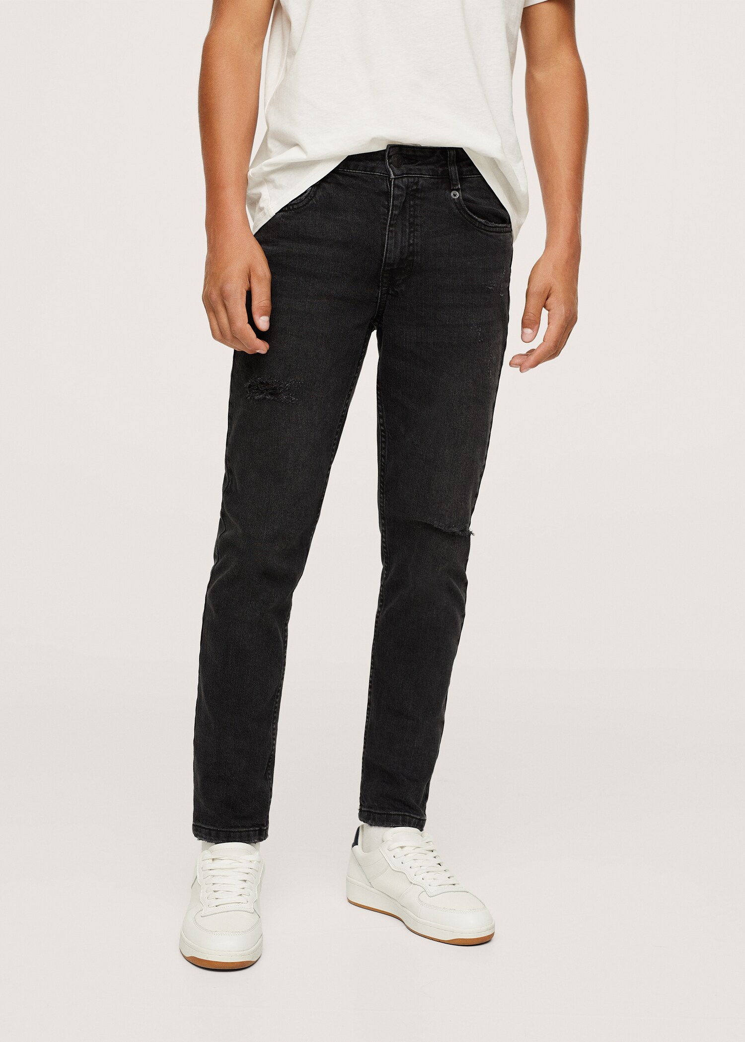 Slim-fit cropped jeans - Details of the article 1