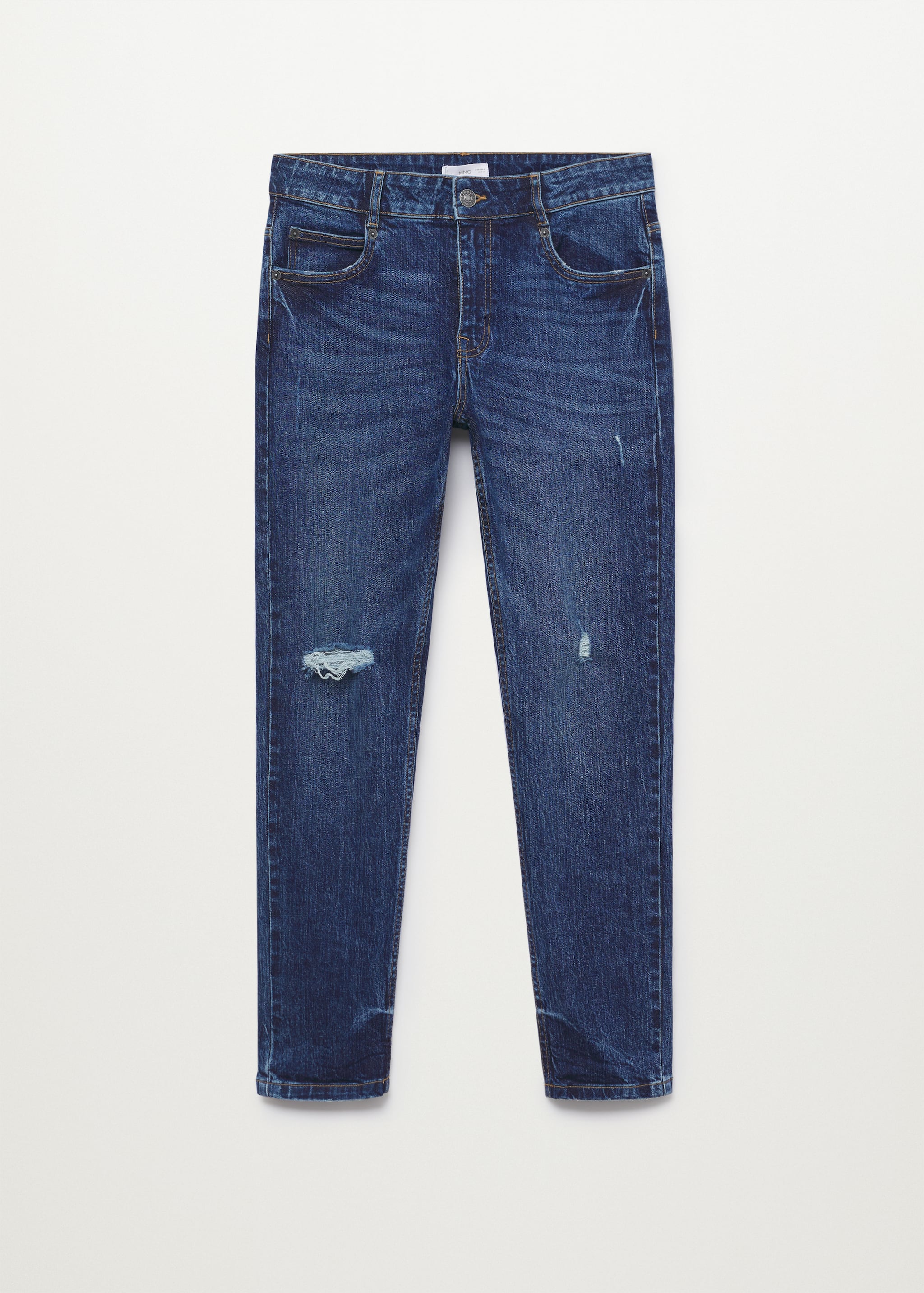 Slim Fit-Jeans mit Zierrissen - Artikel ohne Model