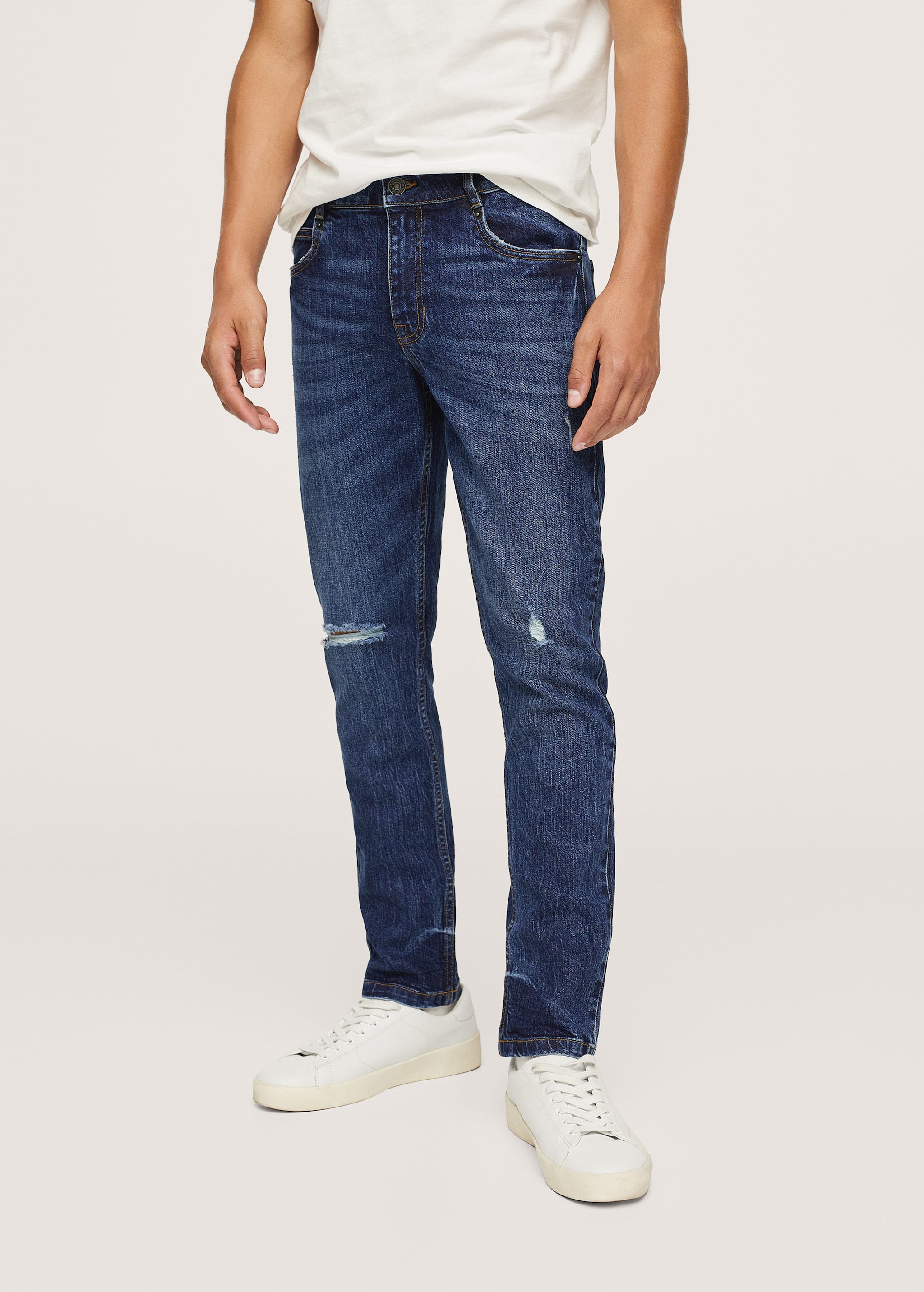 Slim Fit-Jeans mit Zierrissen - Detail des Artikels 1