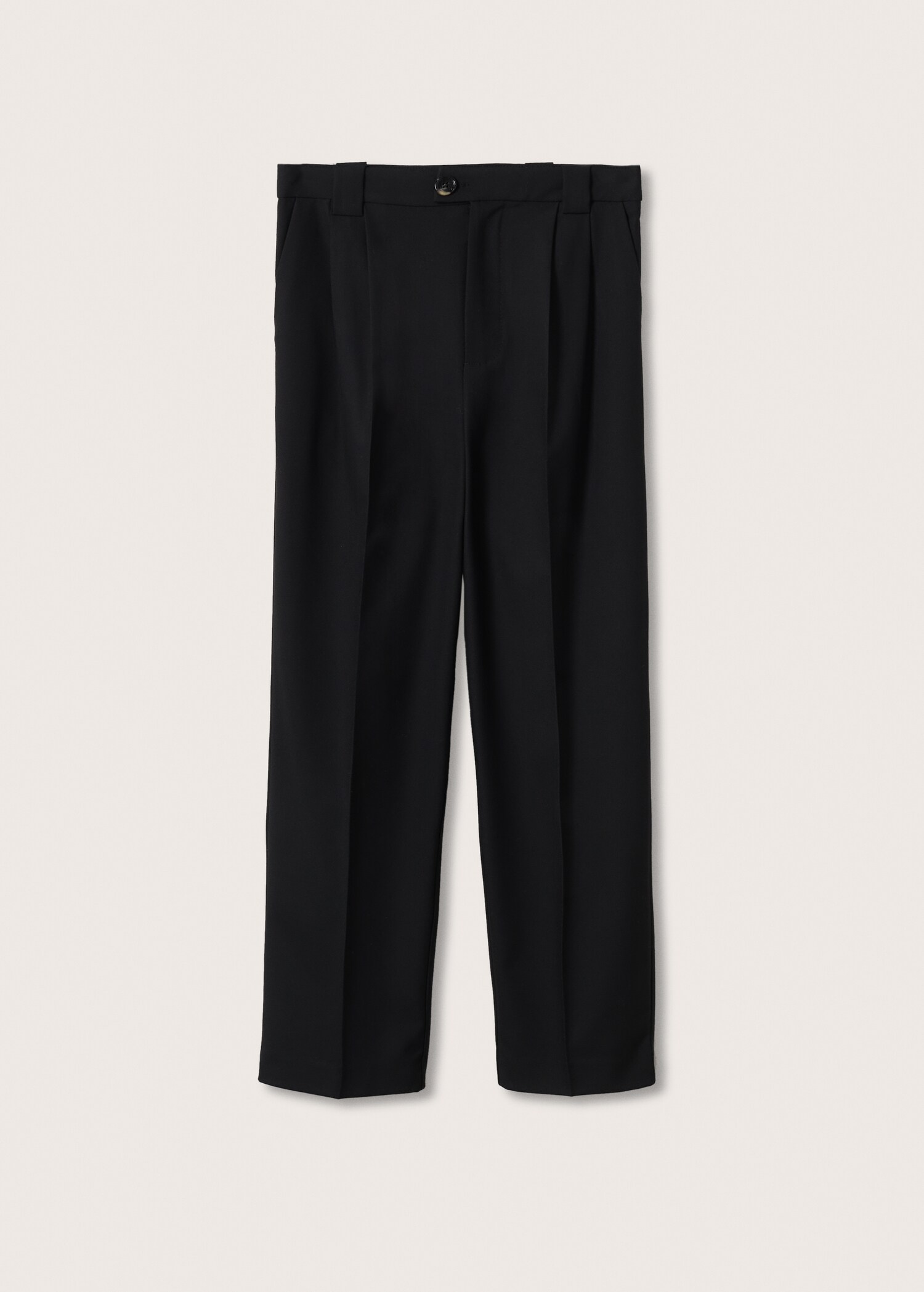 Pleated straight trousers - Article without model