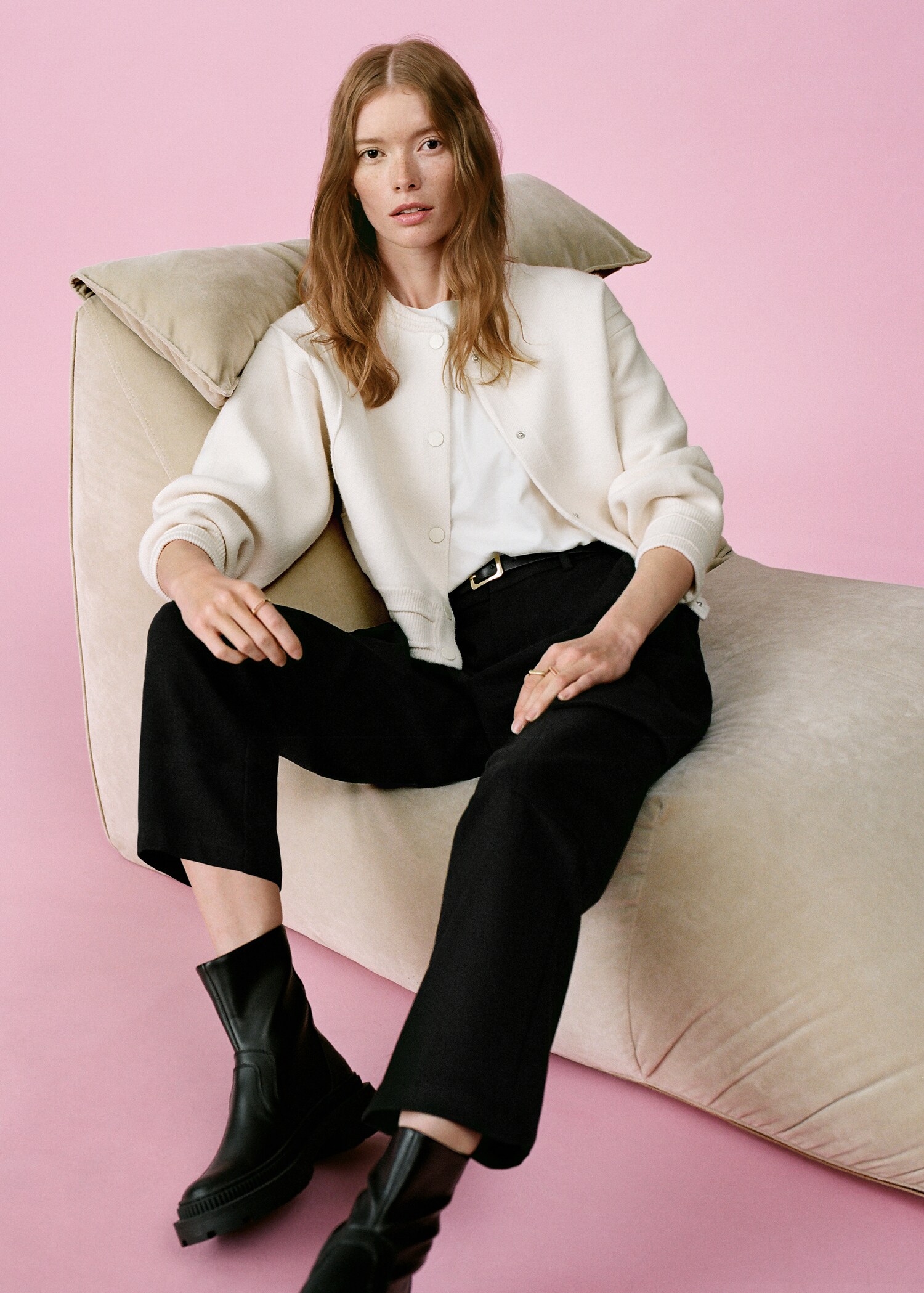 Pleated straight trousers - Details of the article 5