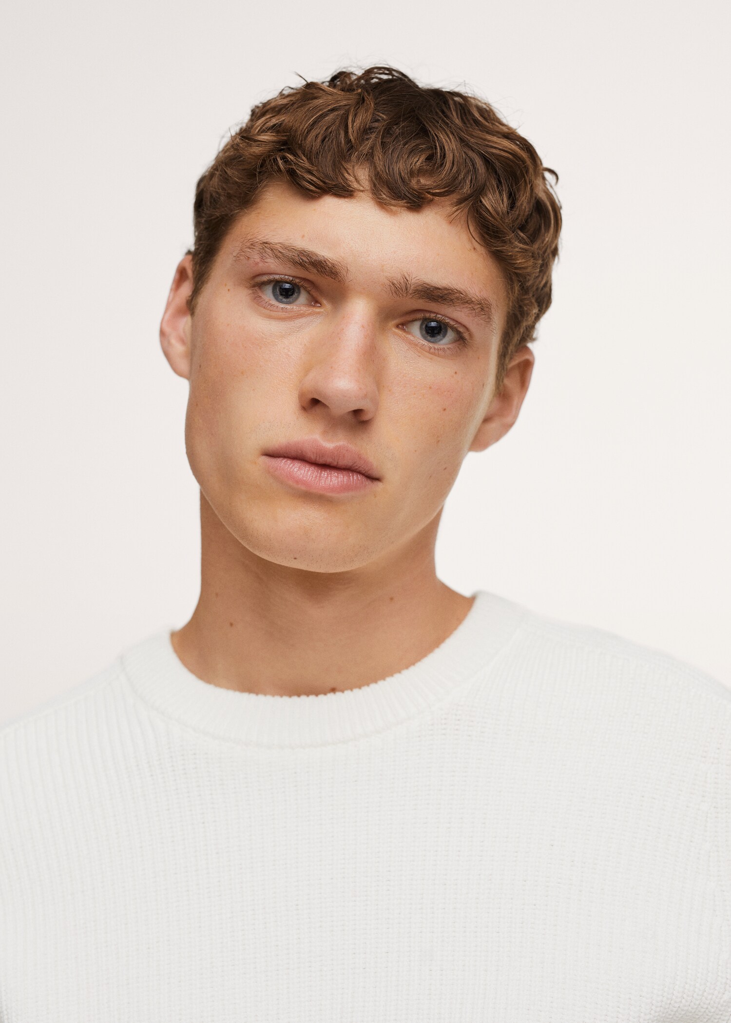 Structured cotton sweater - Details of the article 1