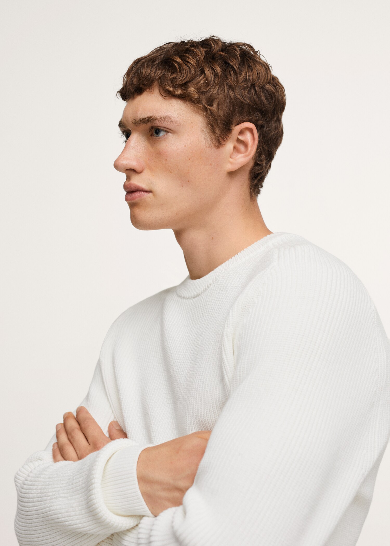 Structured cotton sweater - Details of the article 2