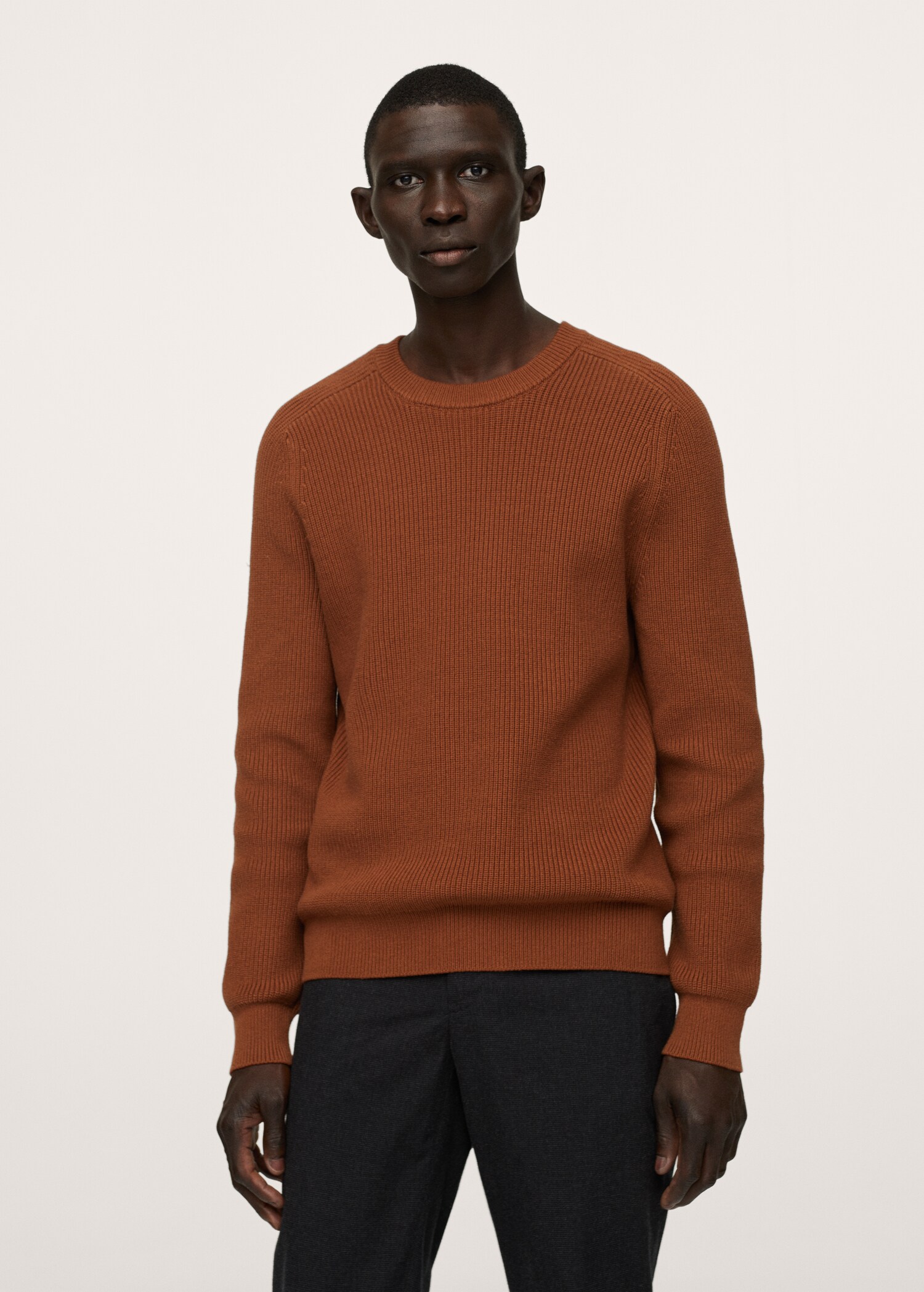 Structured cotton sweater - Medium plane