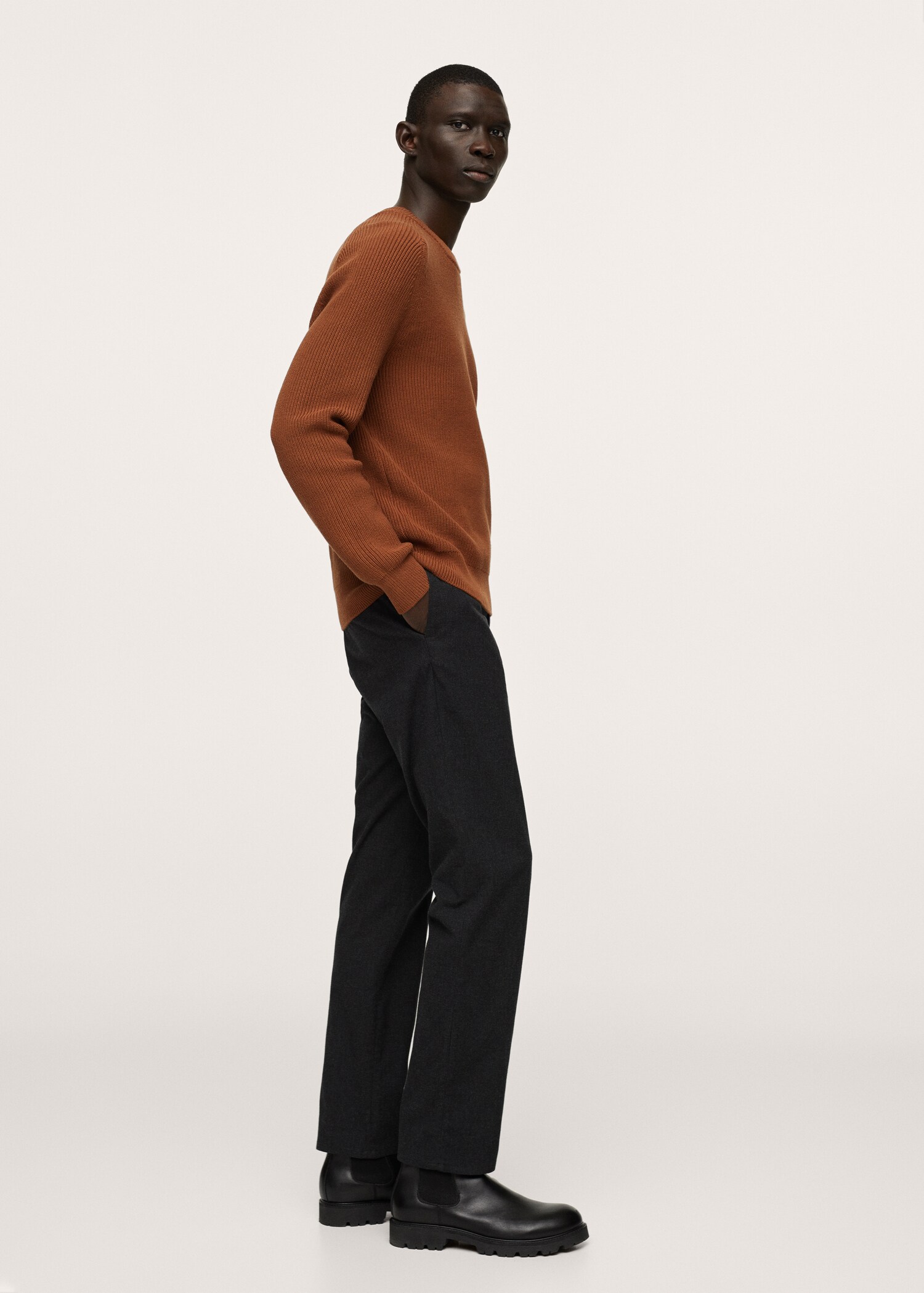 Structured cotton sweater - Details of the article 3