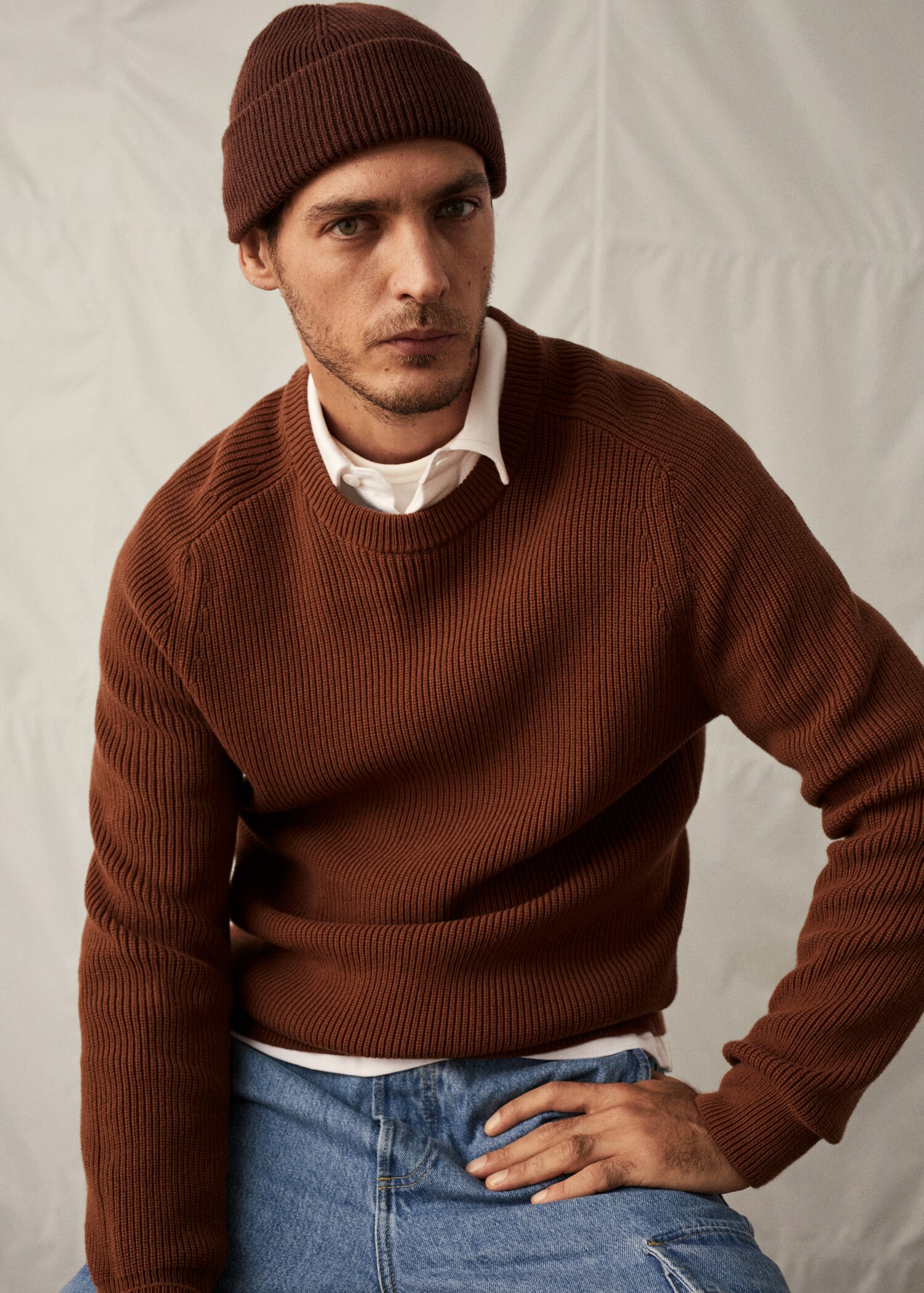 Structured cotton sweater - Details of the article 5