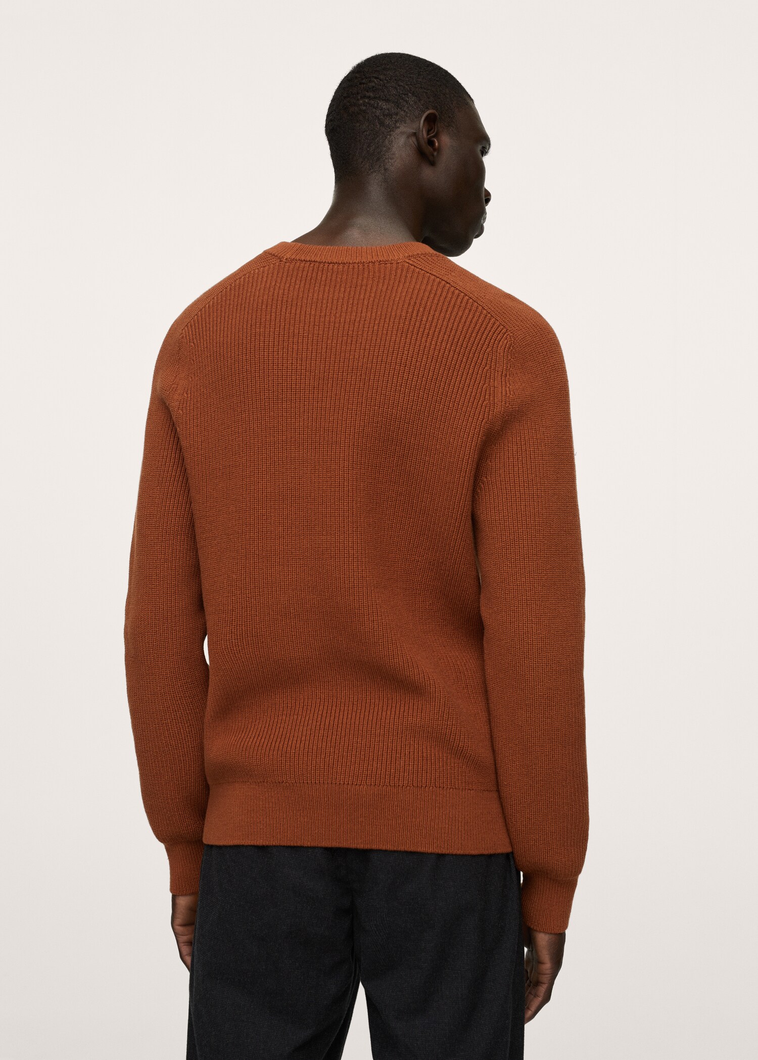 Structured cotton sweater - Reverse of the article