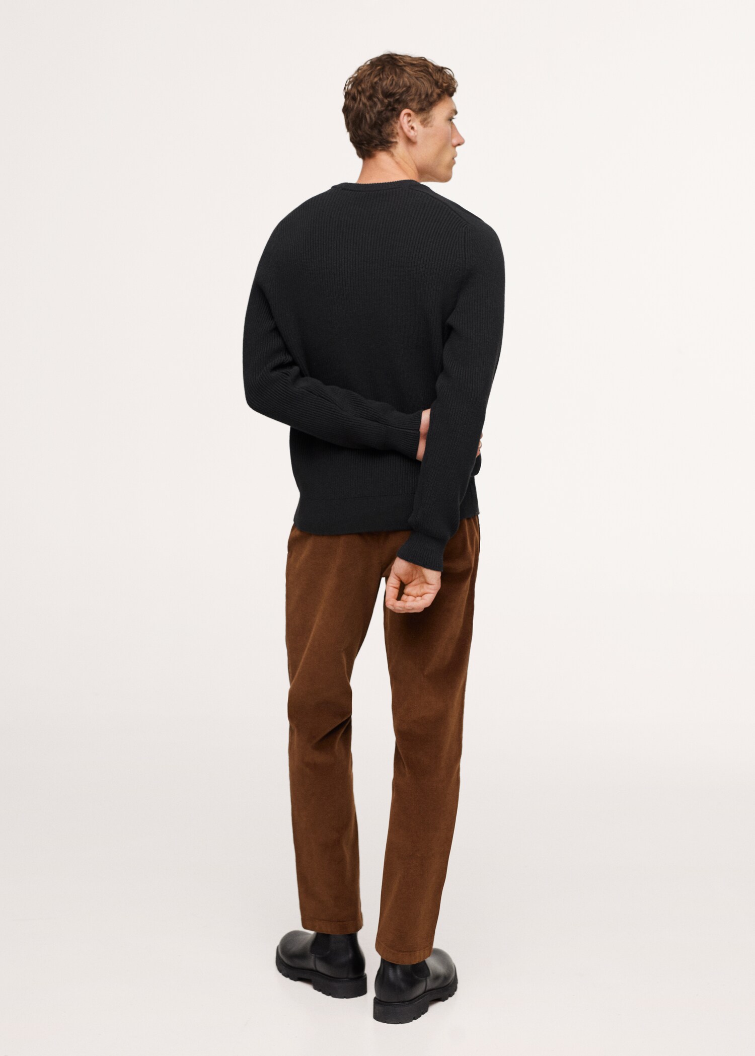 Structured cotton sweater - Reverse of the article