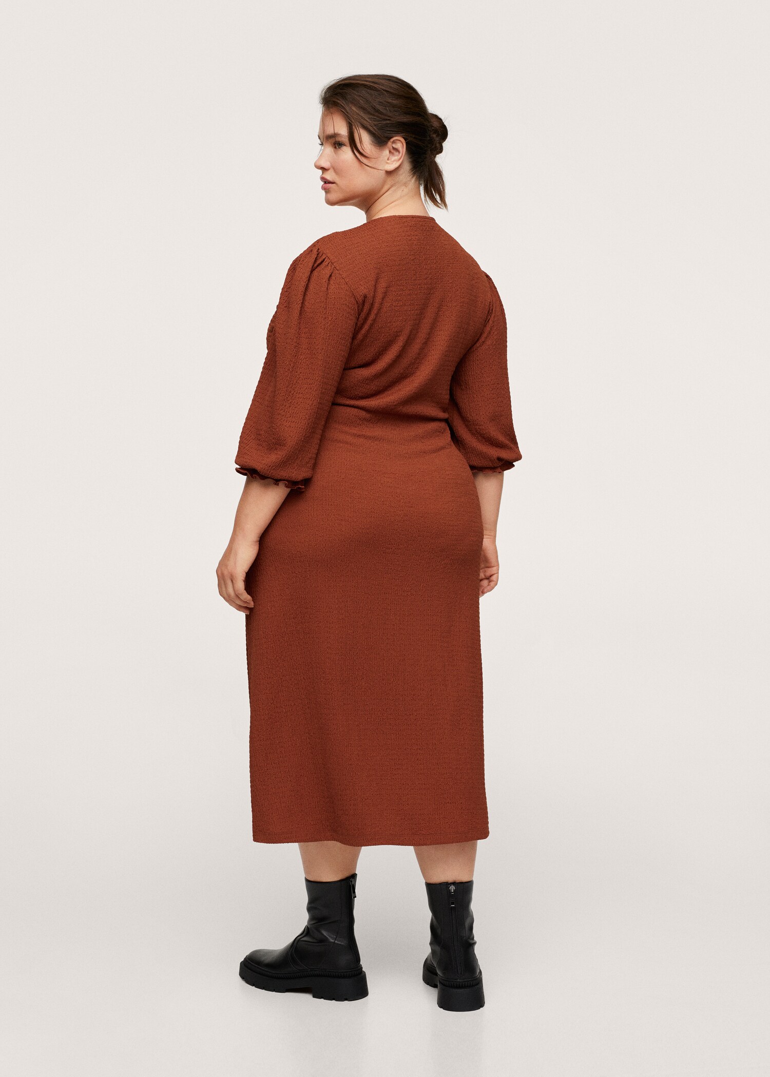 Vestido textura midi - Reverso del artículo