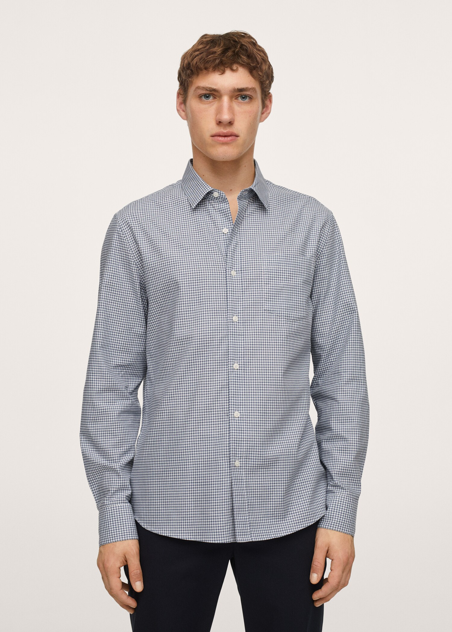 Camisa algodón cuadro vichy - Plano medio