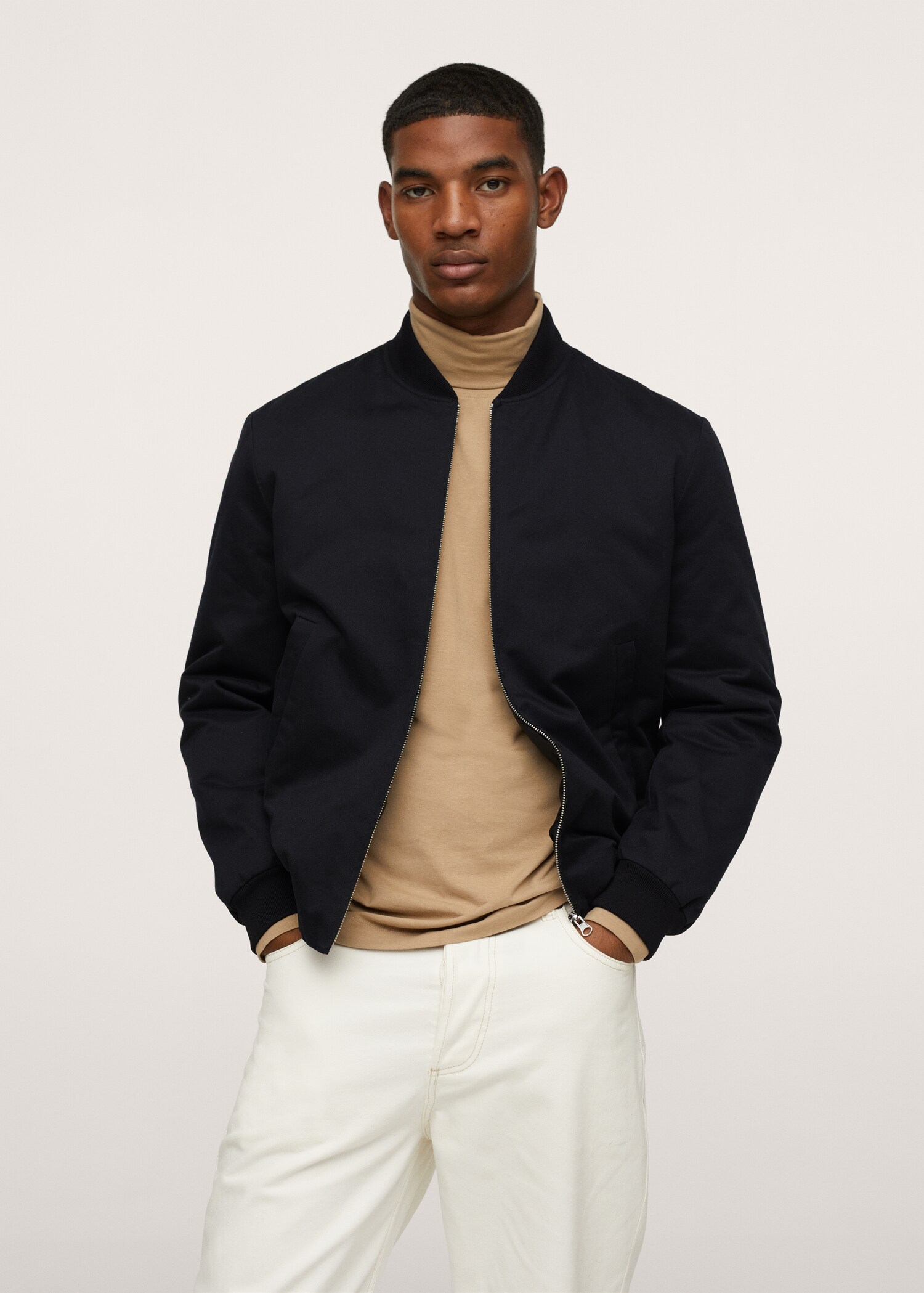 Chaqueta bomber algodón - Plano medio