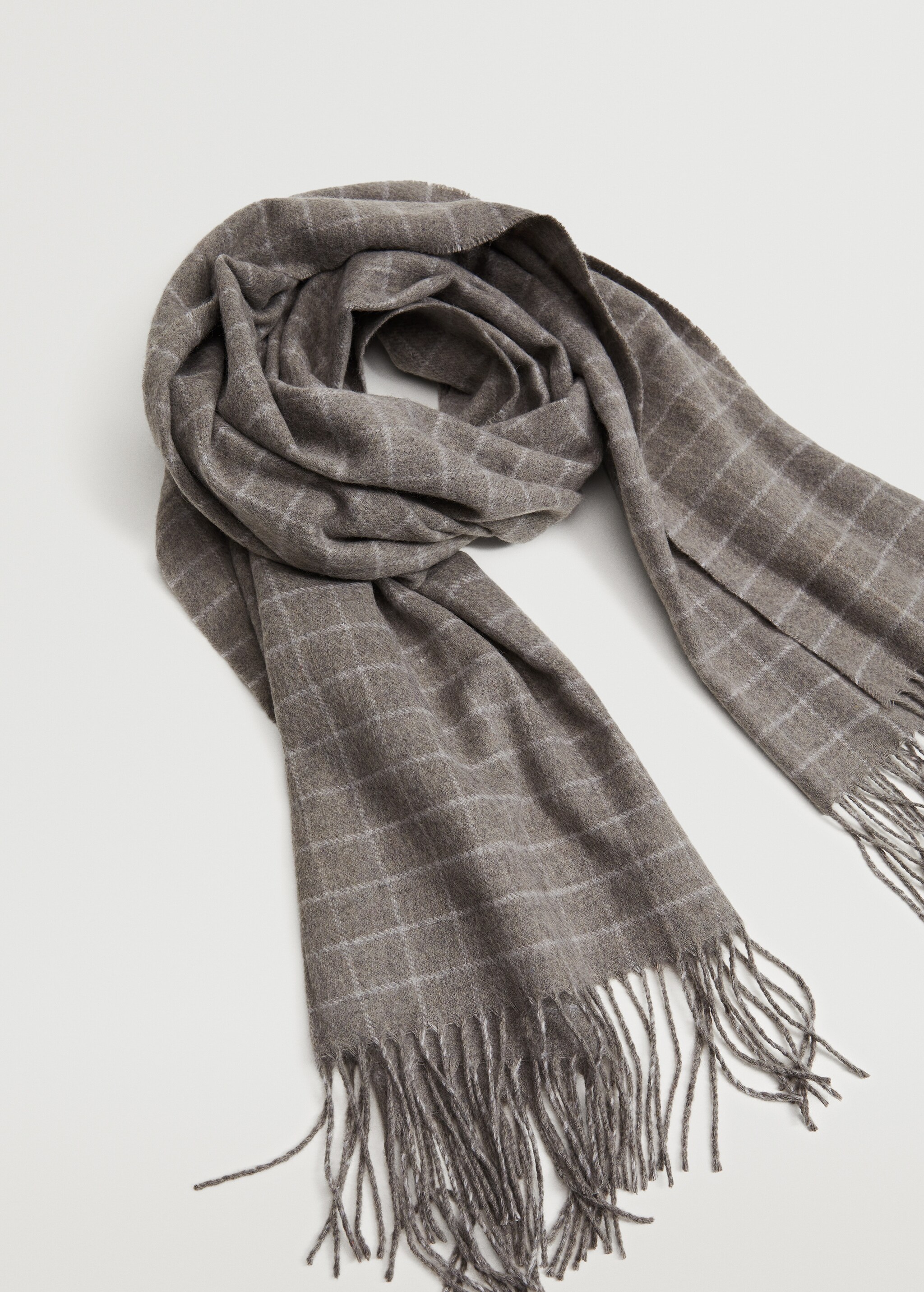 Woollen check scarf - Details of the article 3