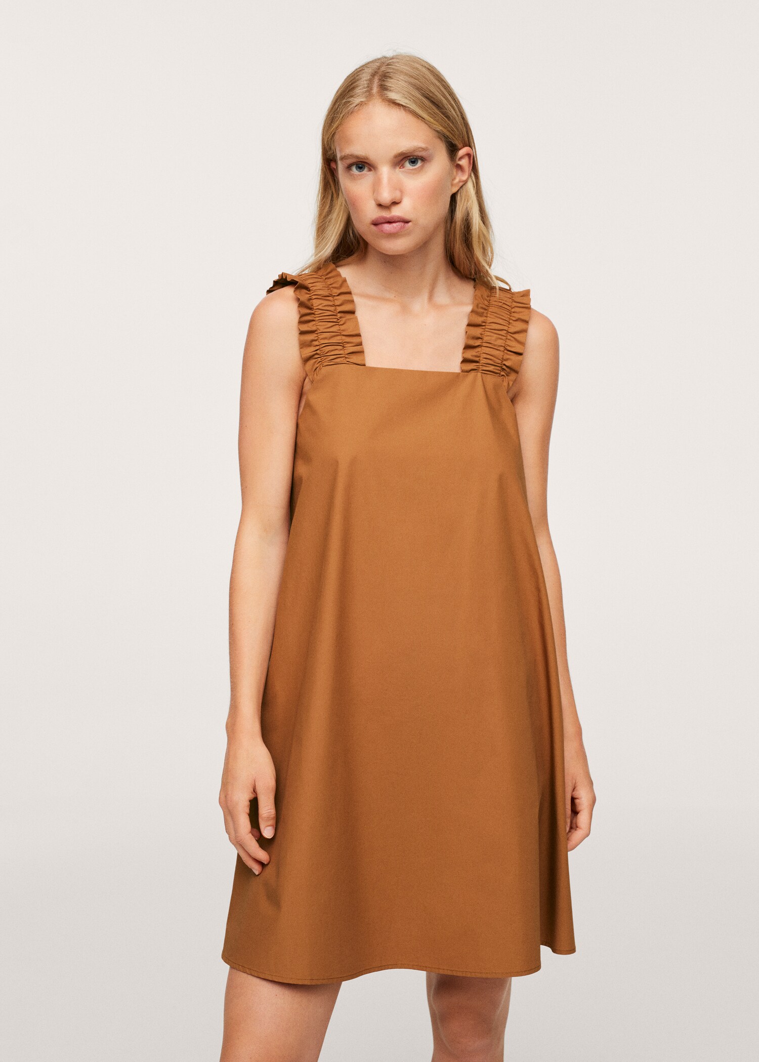 Vestido algodón volantes - Plano medio