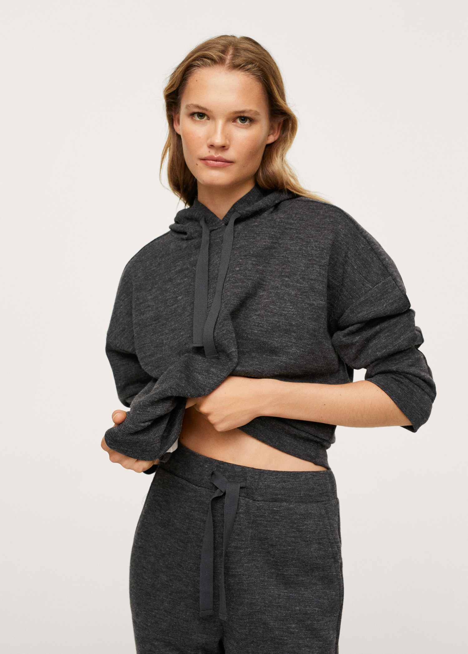 Sudadera jaspeada capucha - Detalle del artículo 2