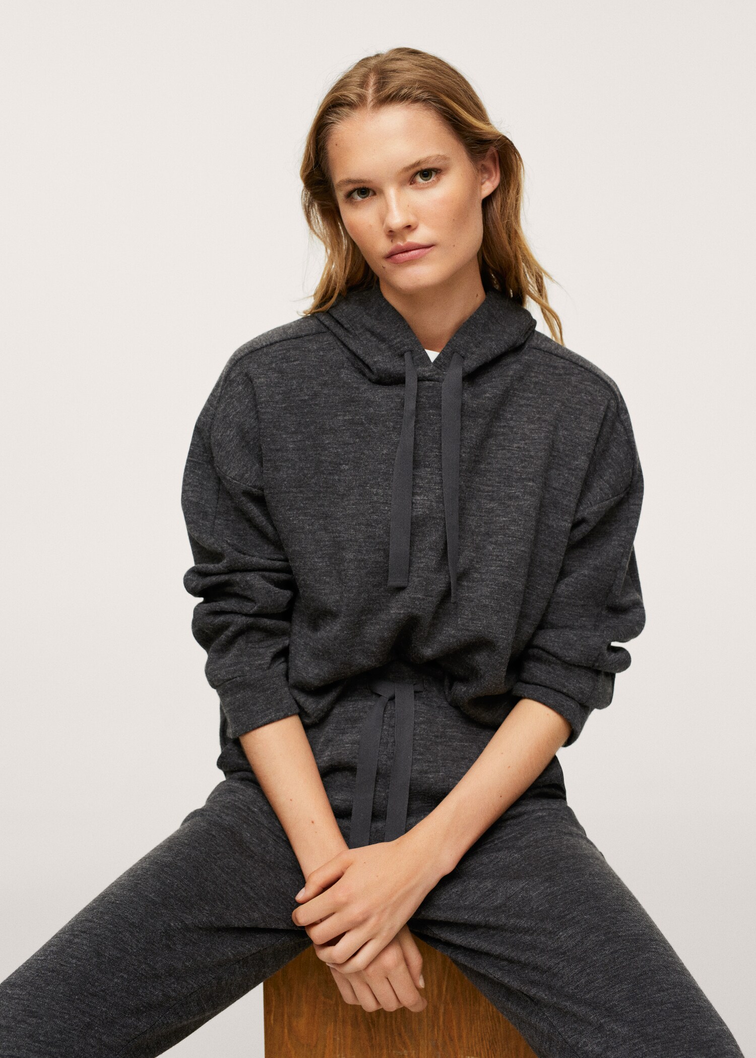 Sudadera jaspeada capucha - Detalle del artículo 4