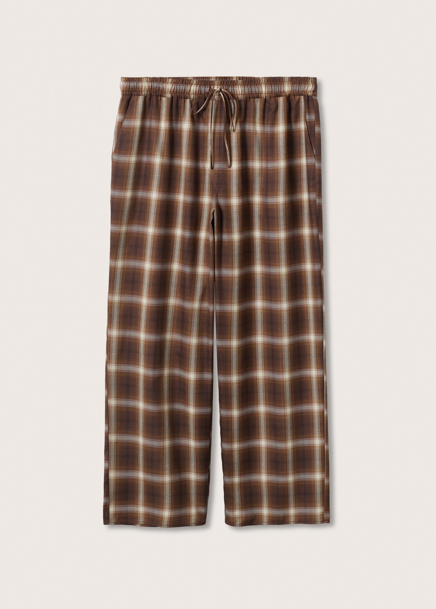 Straight checked trousers - Article without model