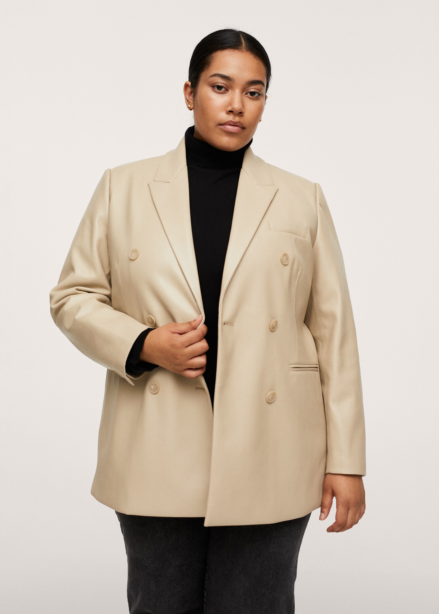Chaqueta efecto piel - Plano medio