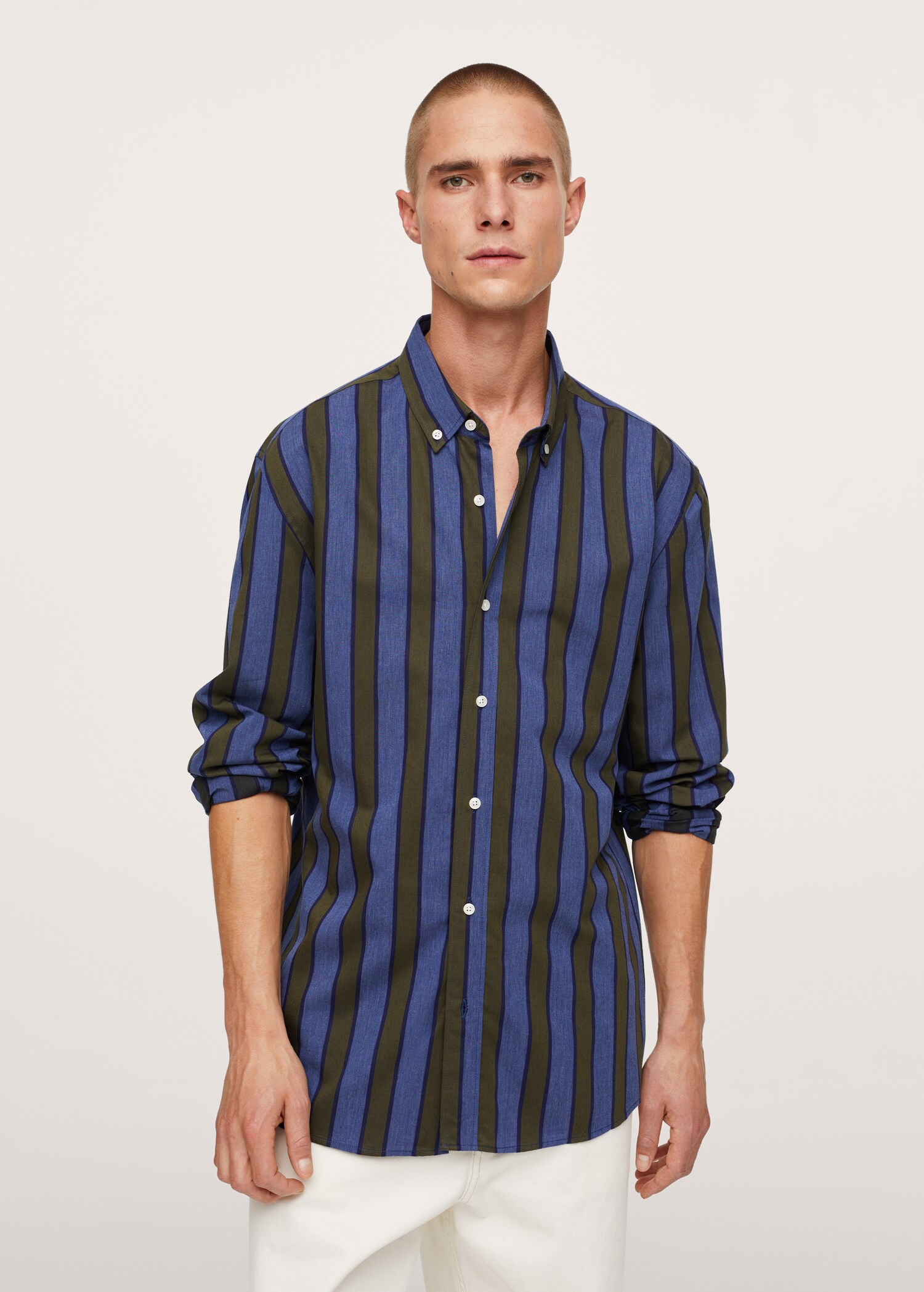 Chemise habillée regular-fit rayures - Plan moyen
