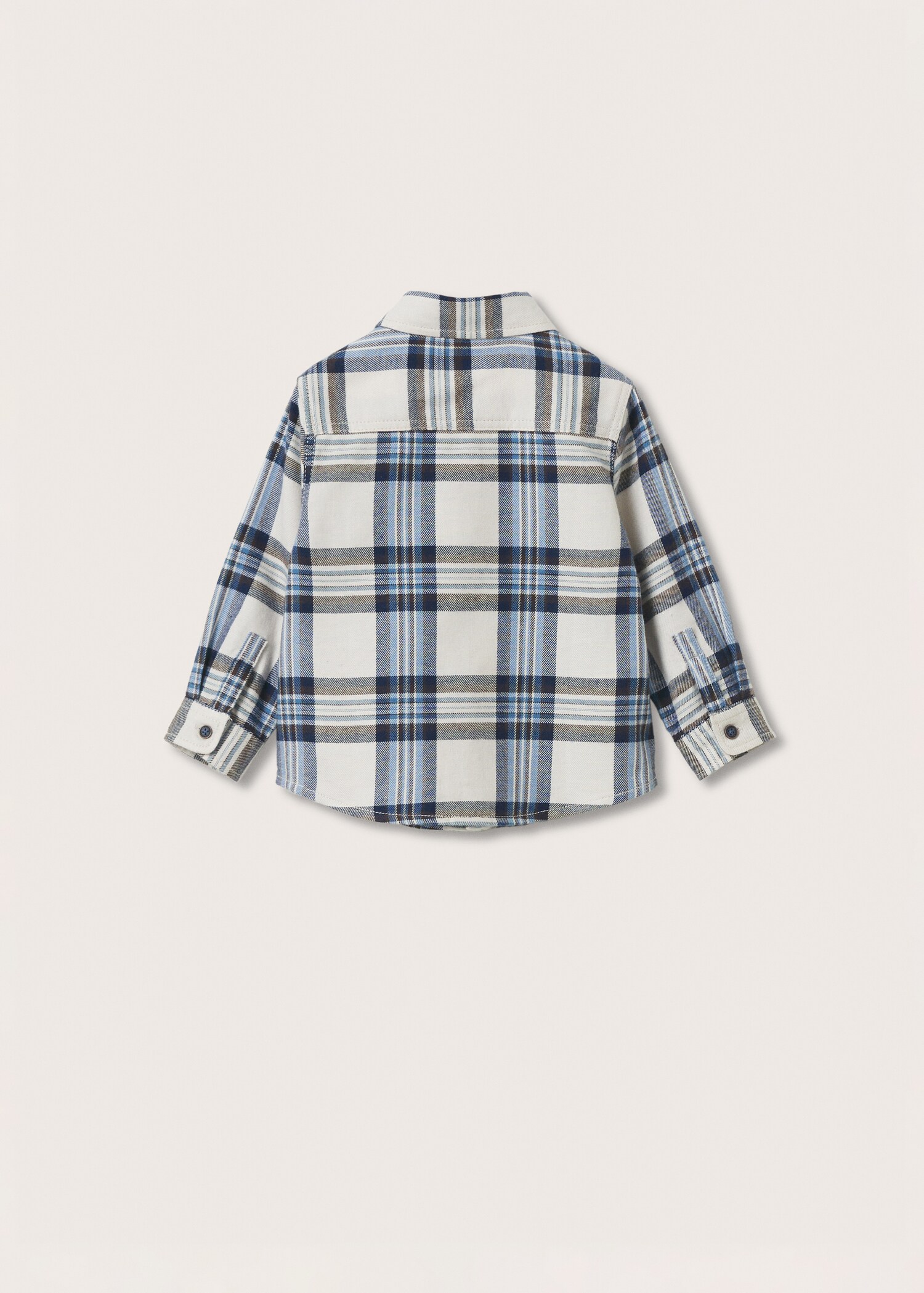 Camisa algodón cuadros - Reverso del artículo