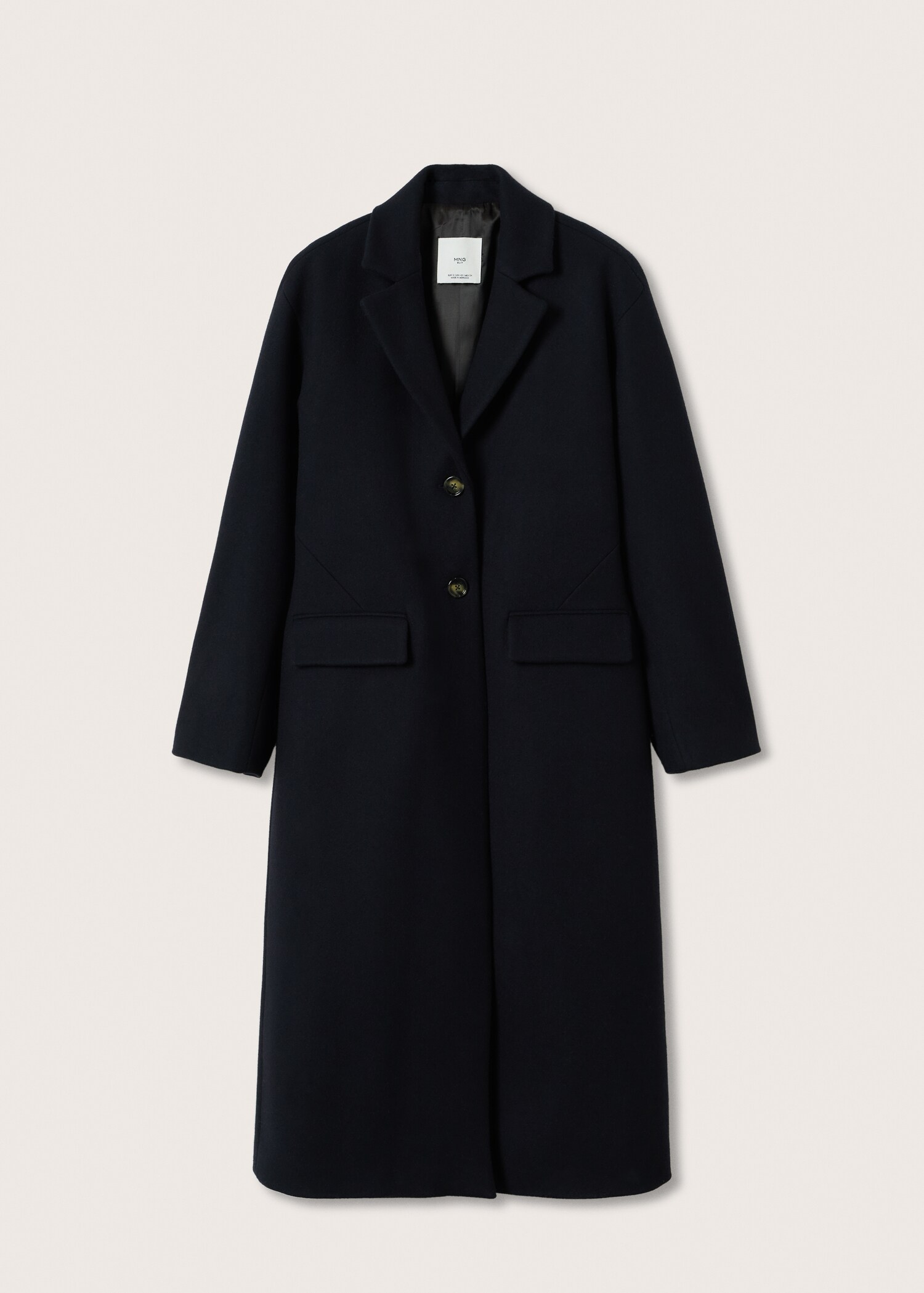 Vlněný kabát s knoflíky - Zboží bez modelu
