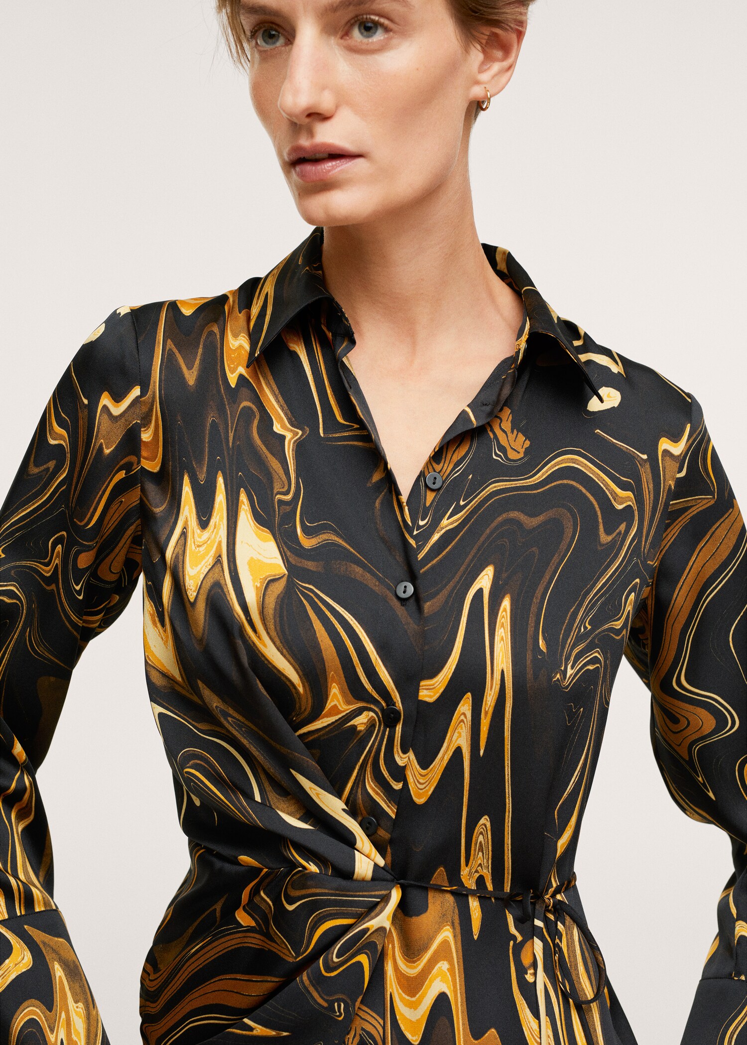 Marble-print dress - Details of the article 2