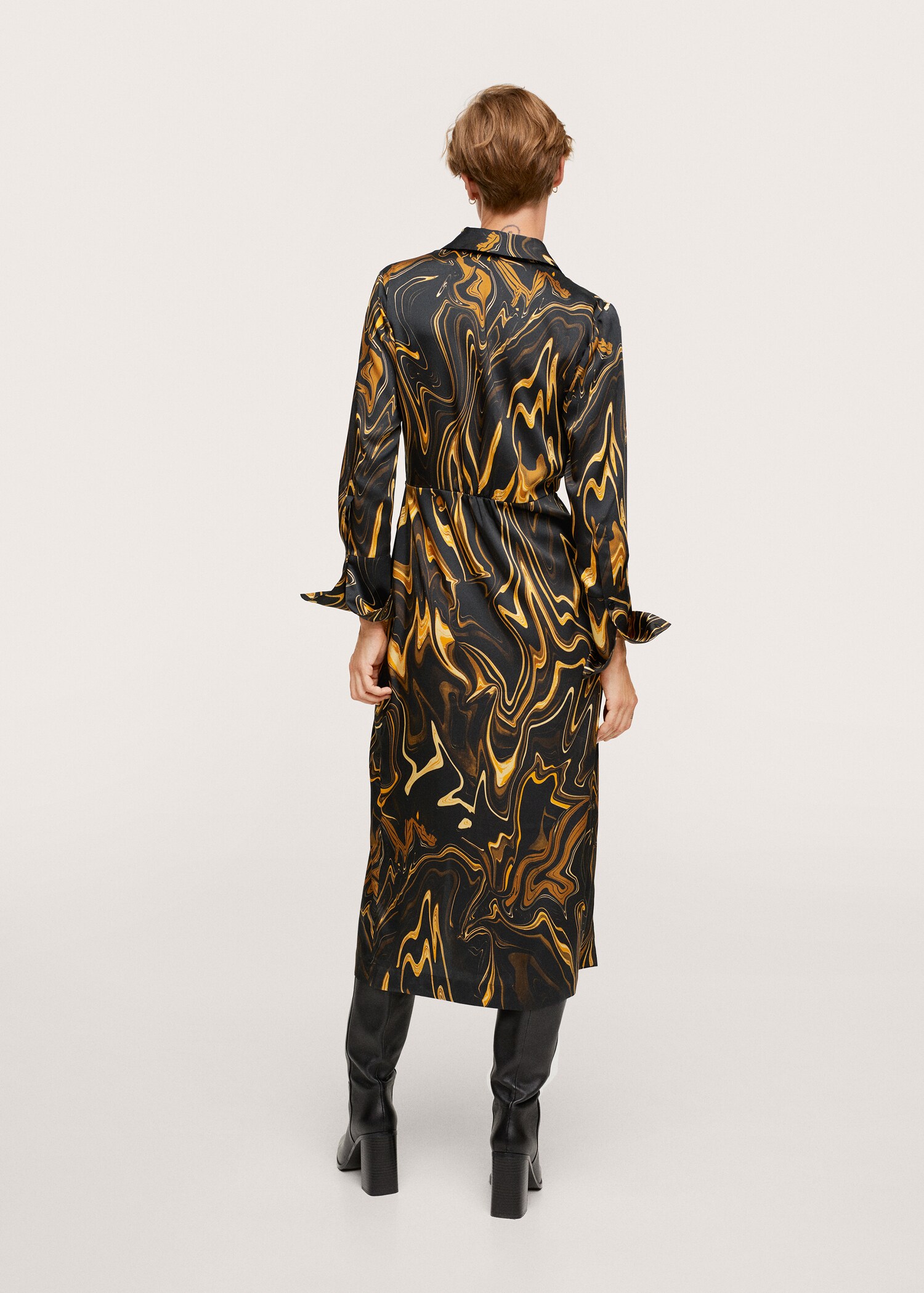 Marble-print dress - Reverse of the article