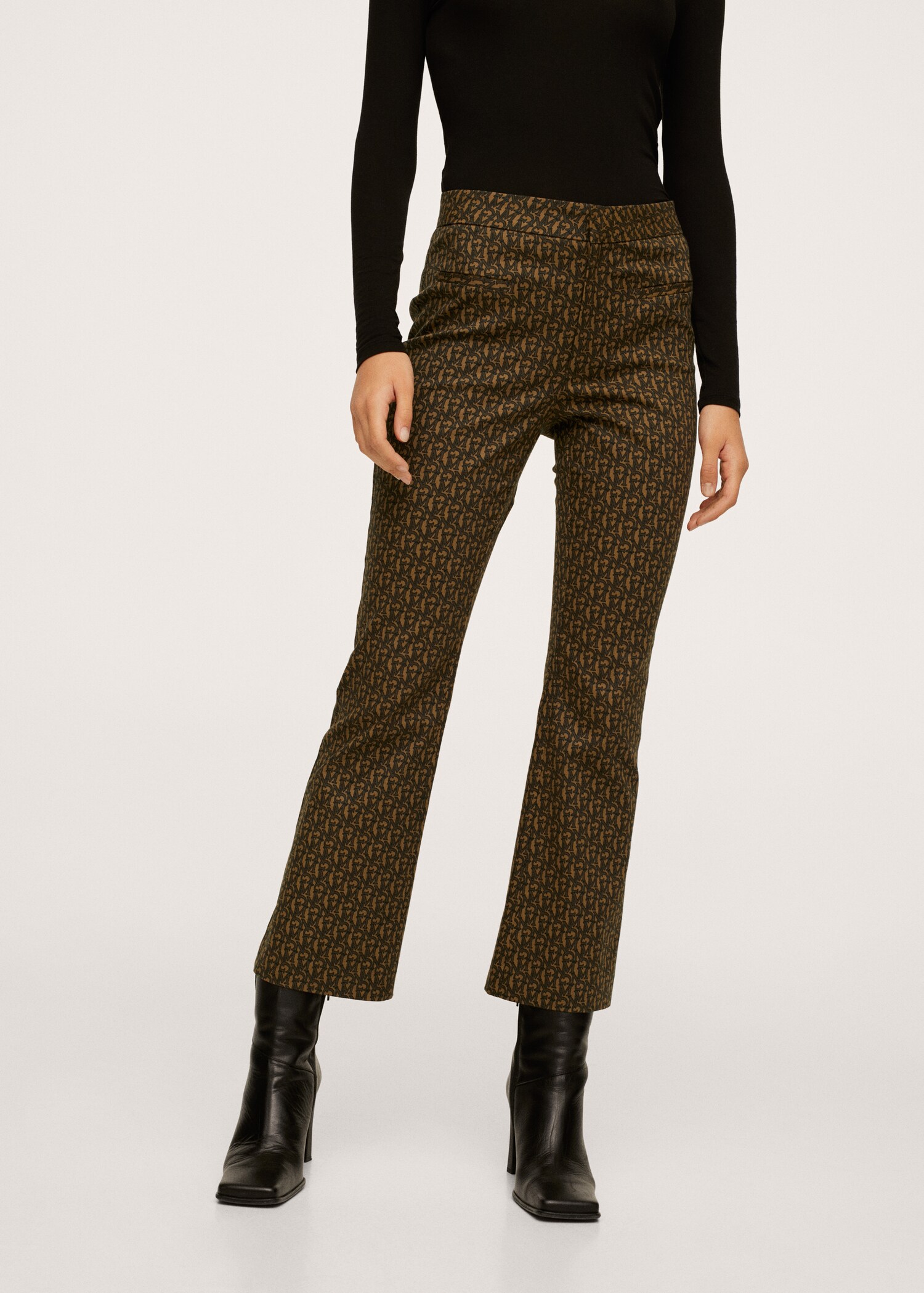 Flare crop trousers - Medium plane