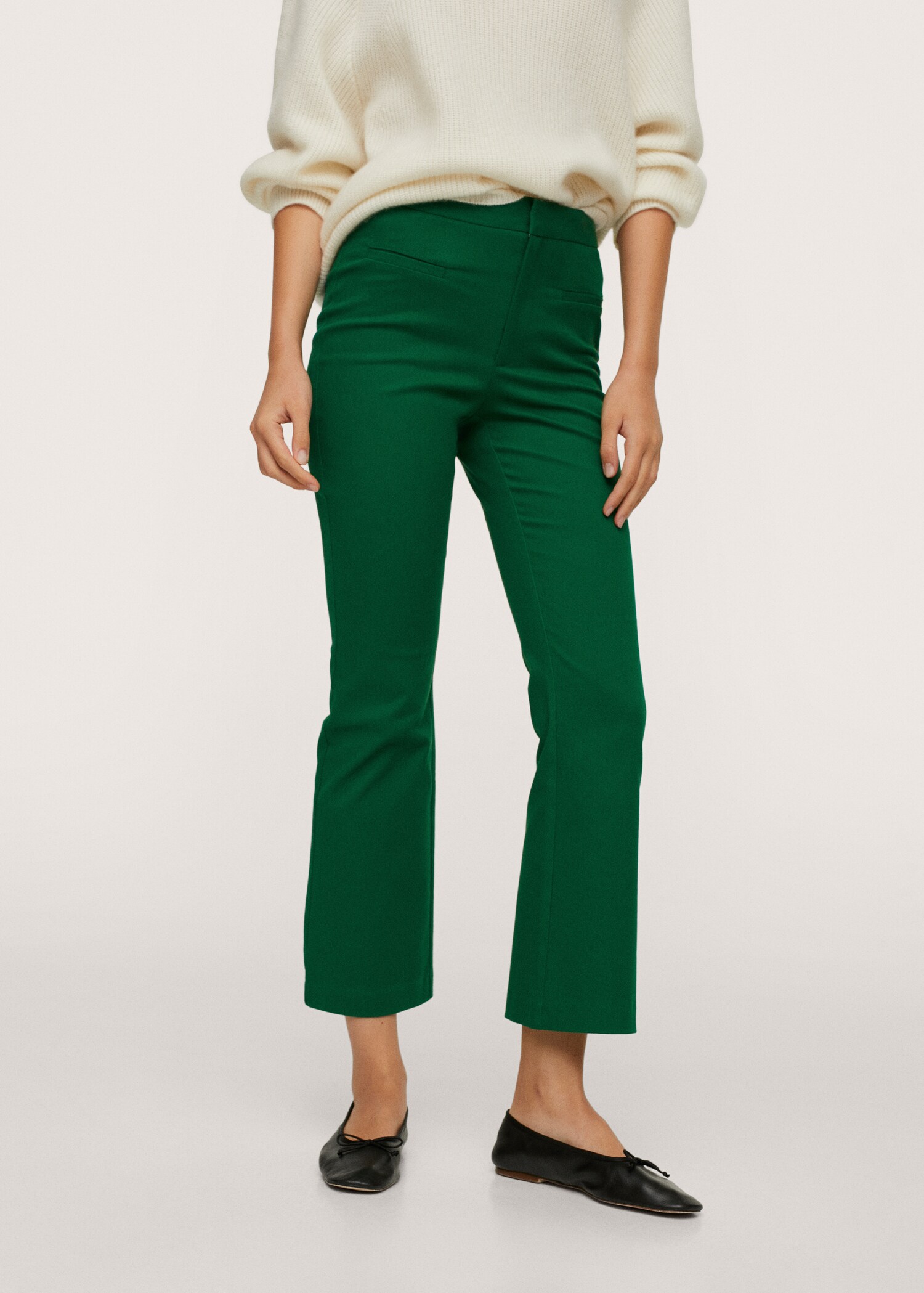 Flare crop trousers - Medium plane