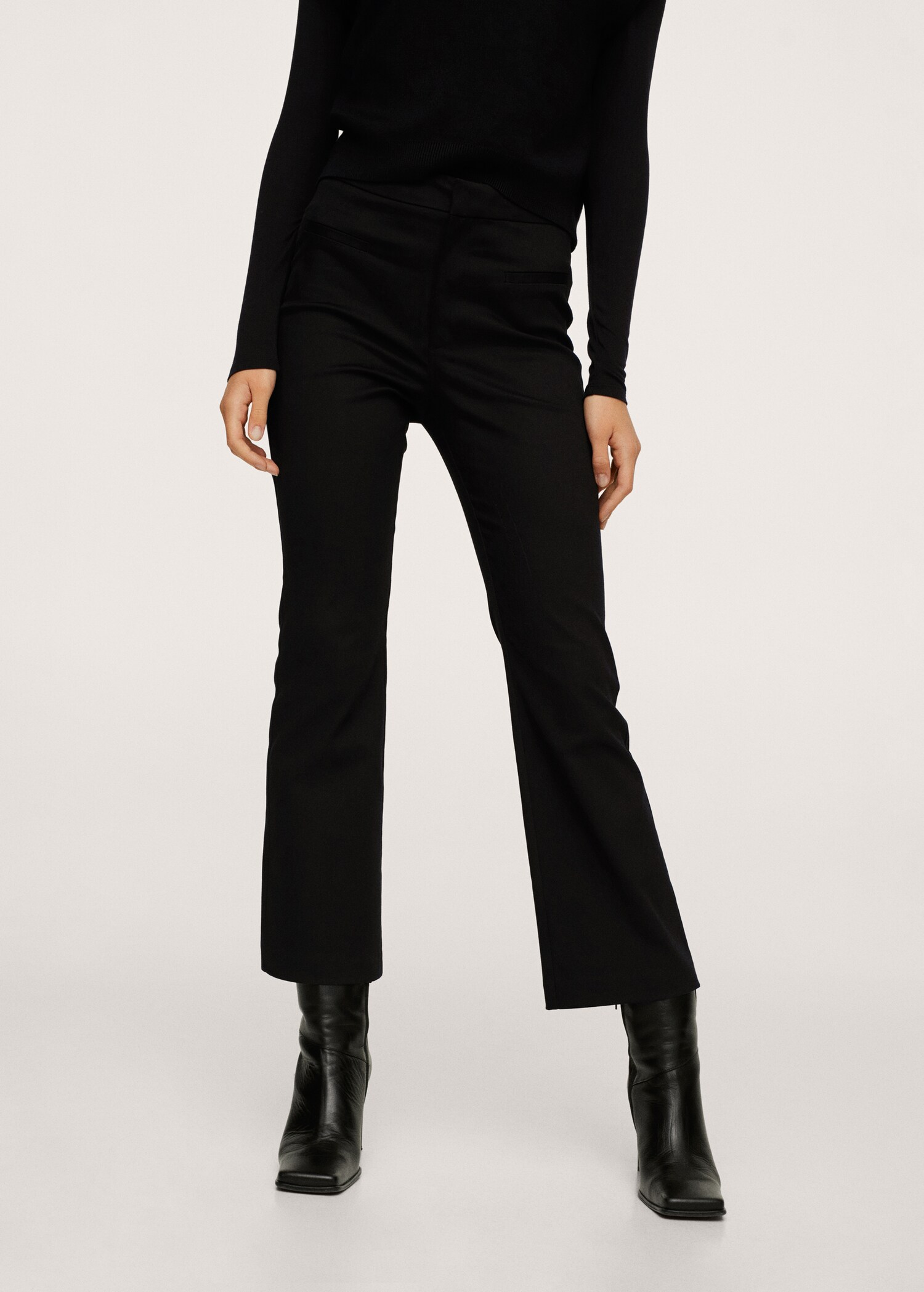 Flare crop trousers - Medium plane