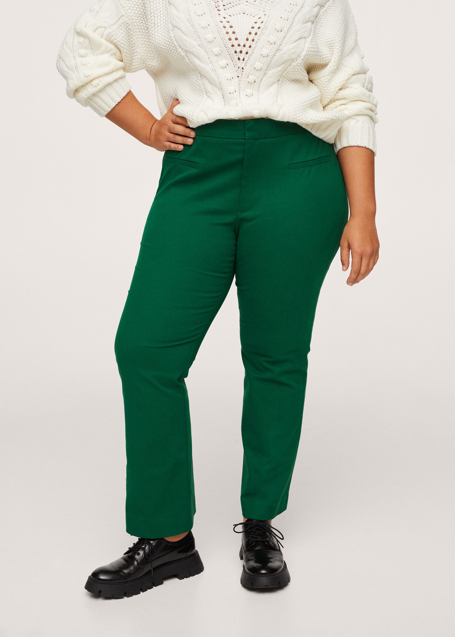 Flare crop trousers - Medium plane