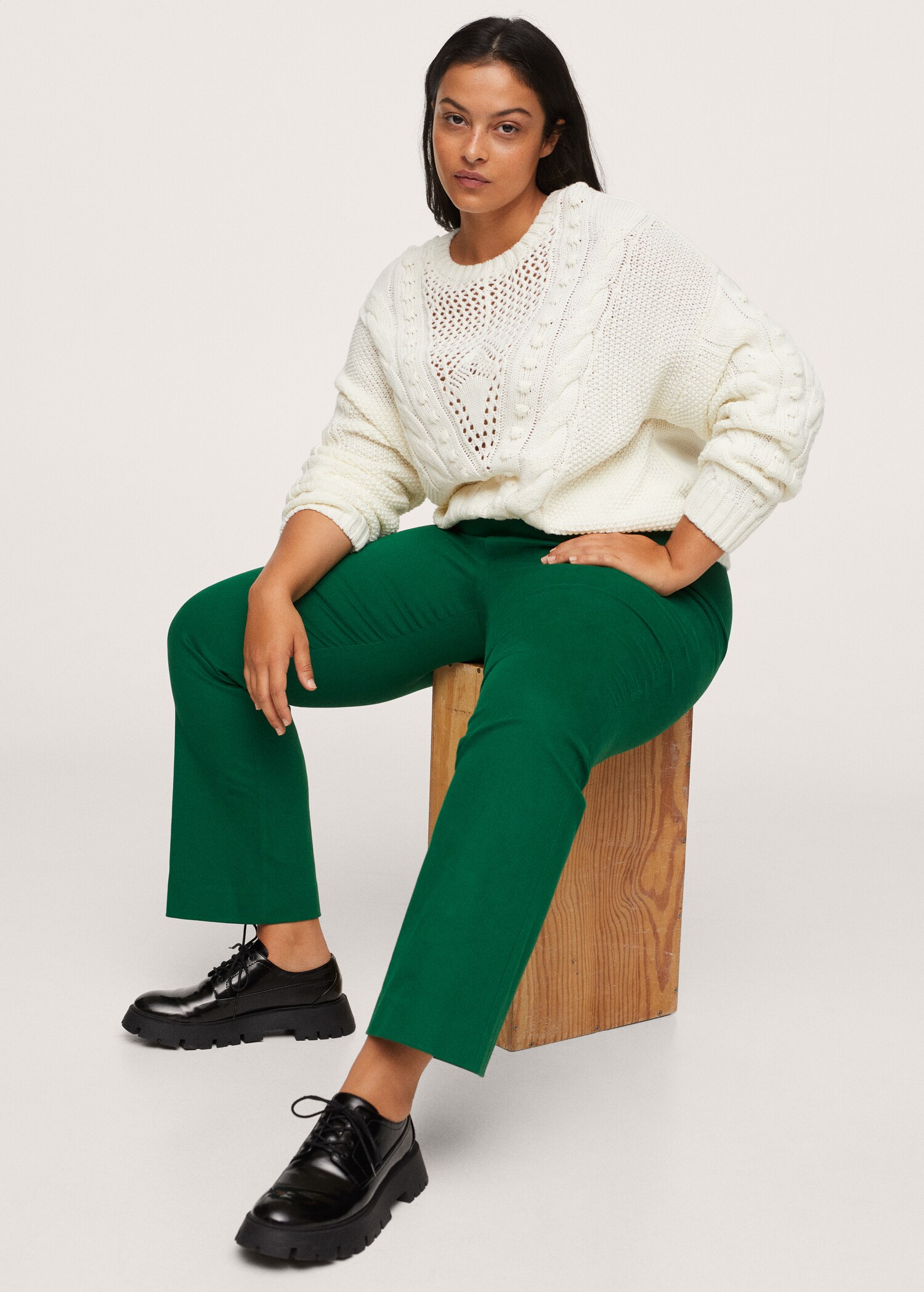 Flare crop trousers - Details of the article 2