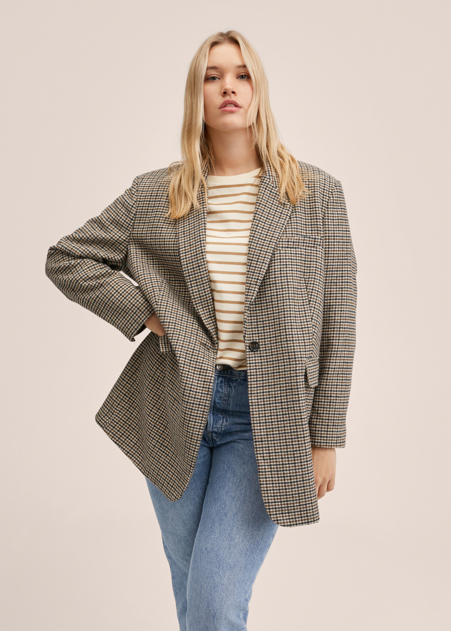 Pied-de-poule blazer - Middenvlak