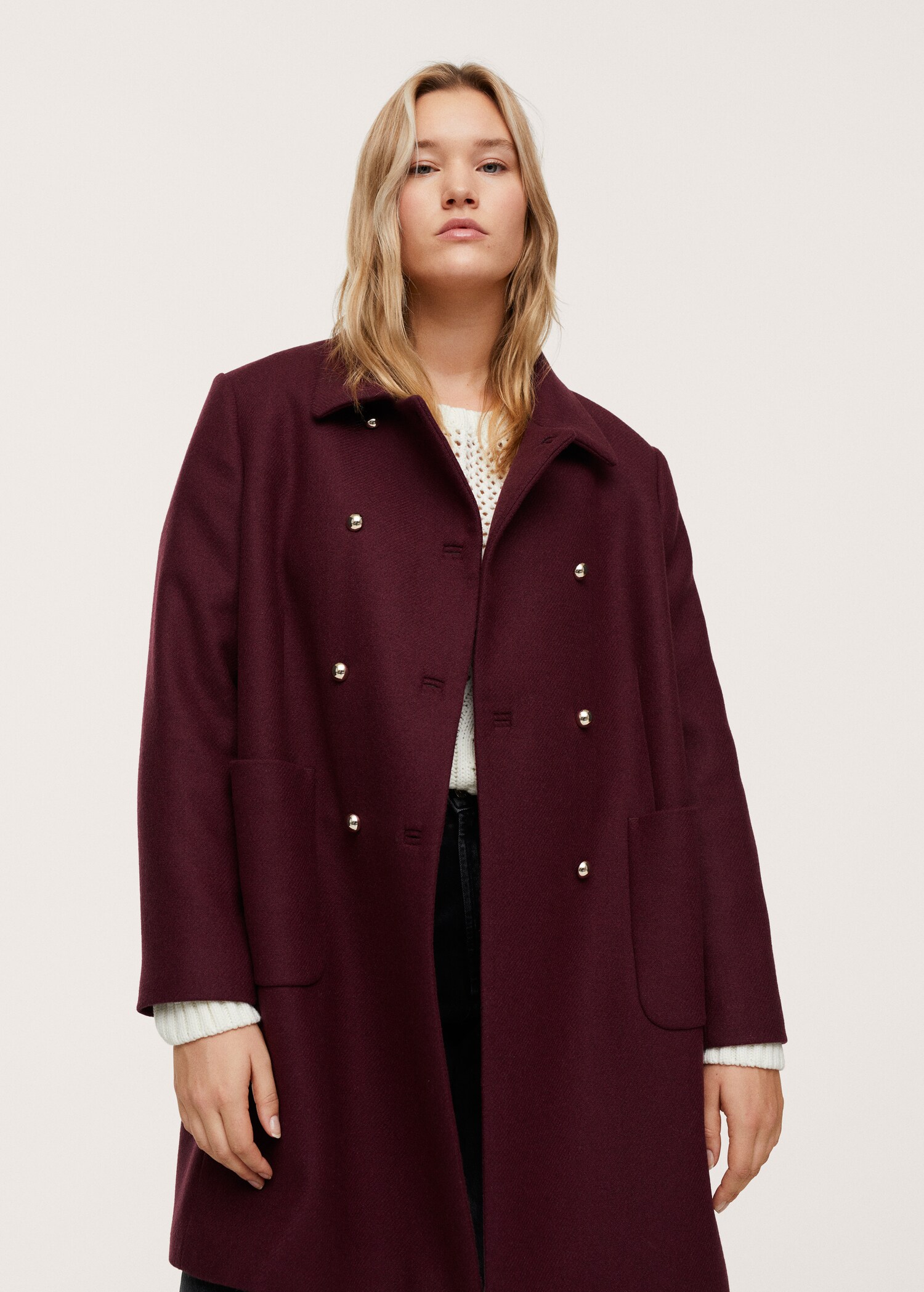 Double-breasted wool coat - Medium plane