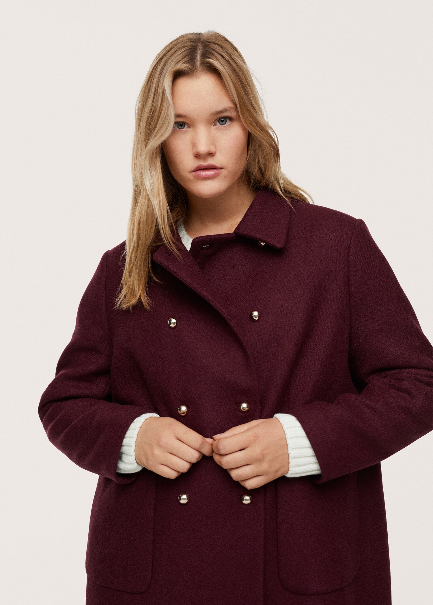 Double-breasted wool coat - Details of the article 2