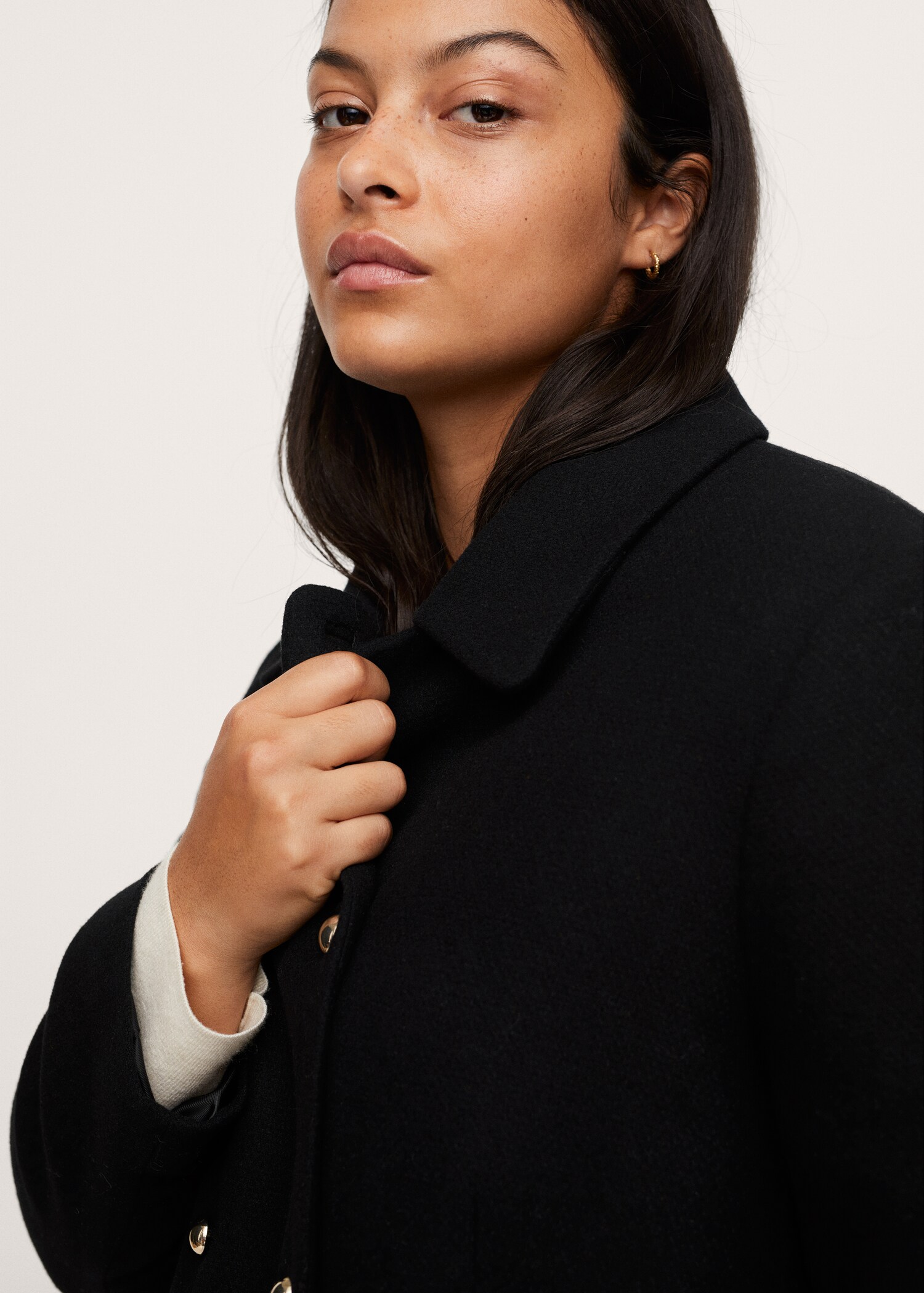 Double-breasted wool coat - Details of the article 1