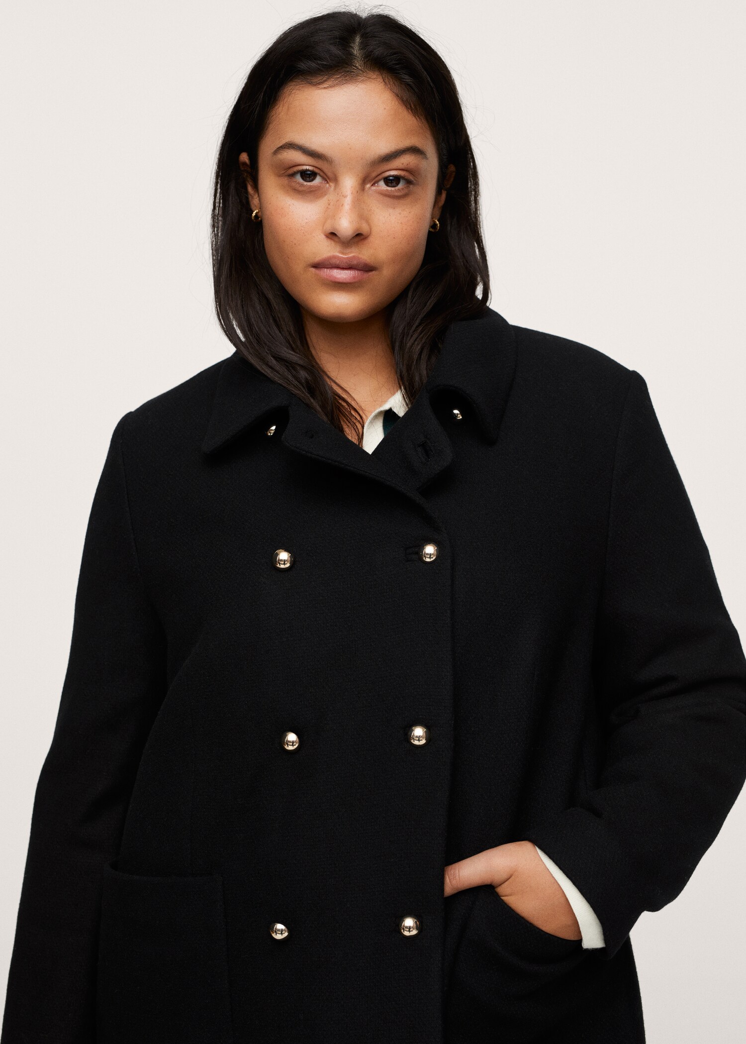 Double-breasted wool coat - Details of the article 2
