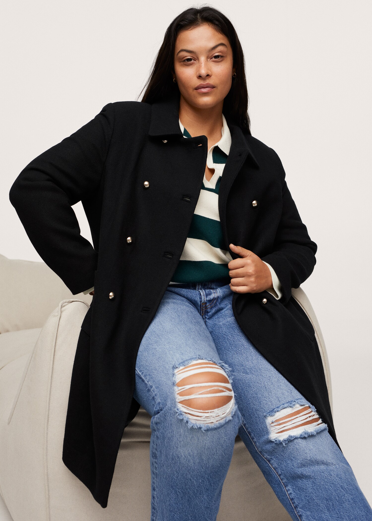 Double-breasted wool coat - Details of the article 3