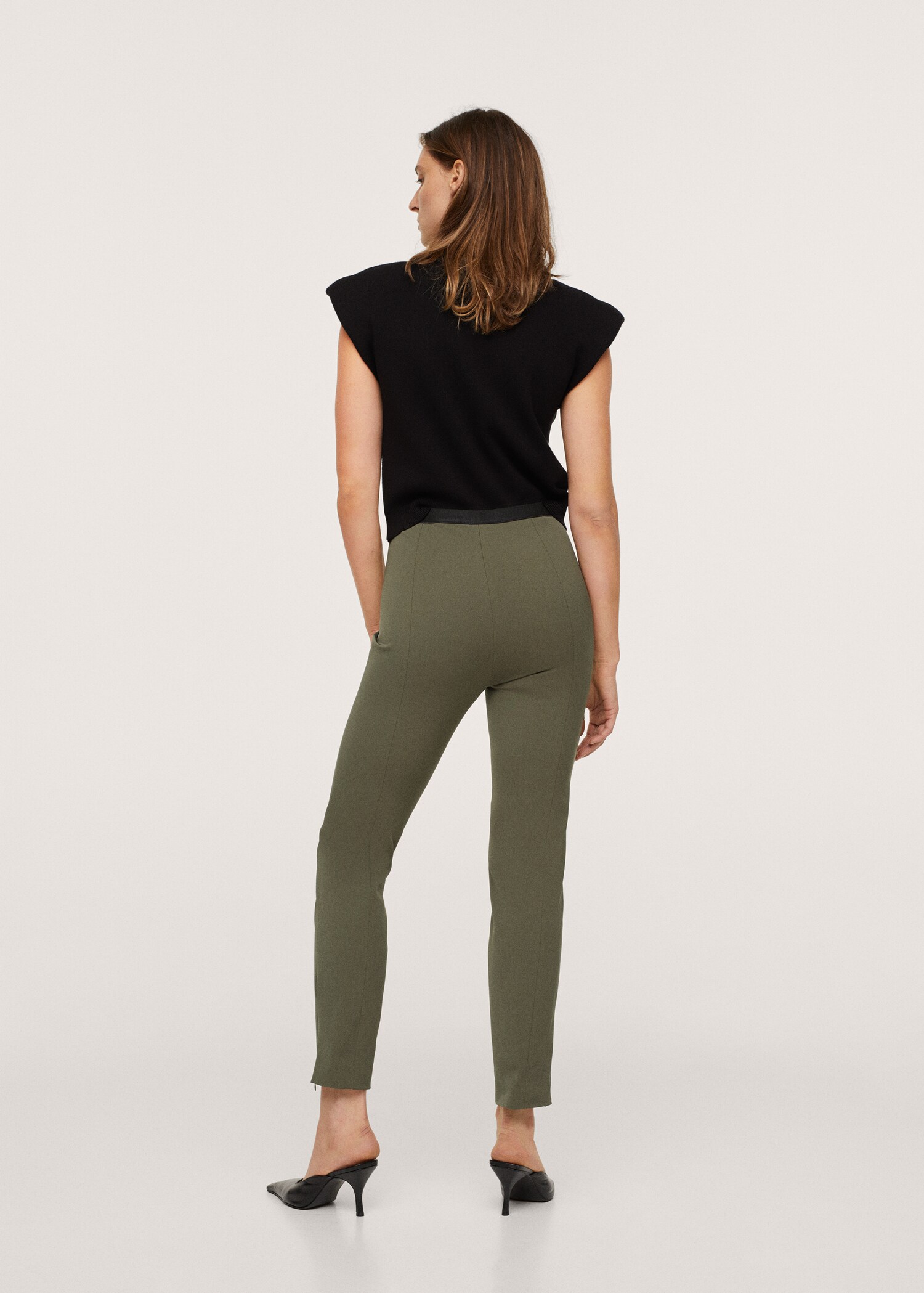 Leggings algodón cremallera  - Reverso del artículo