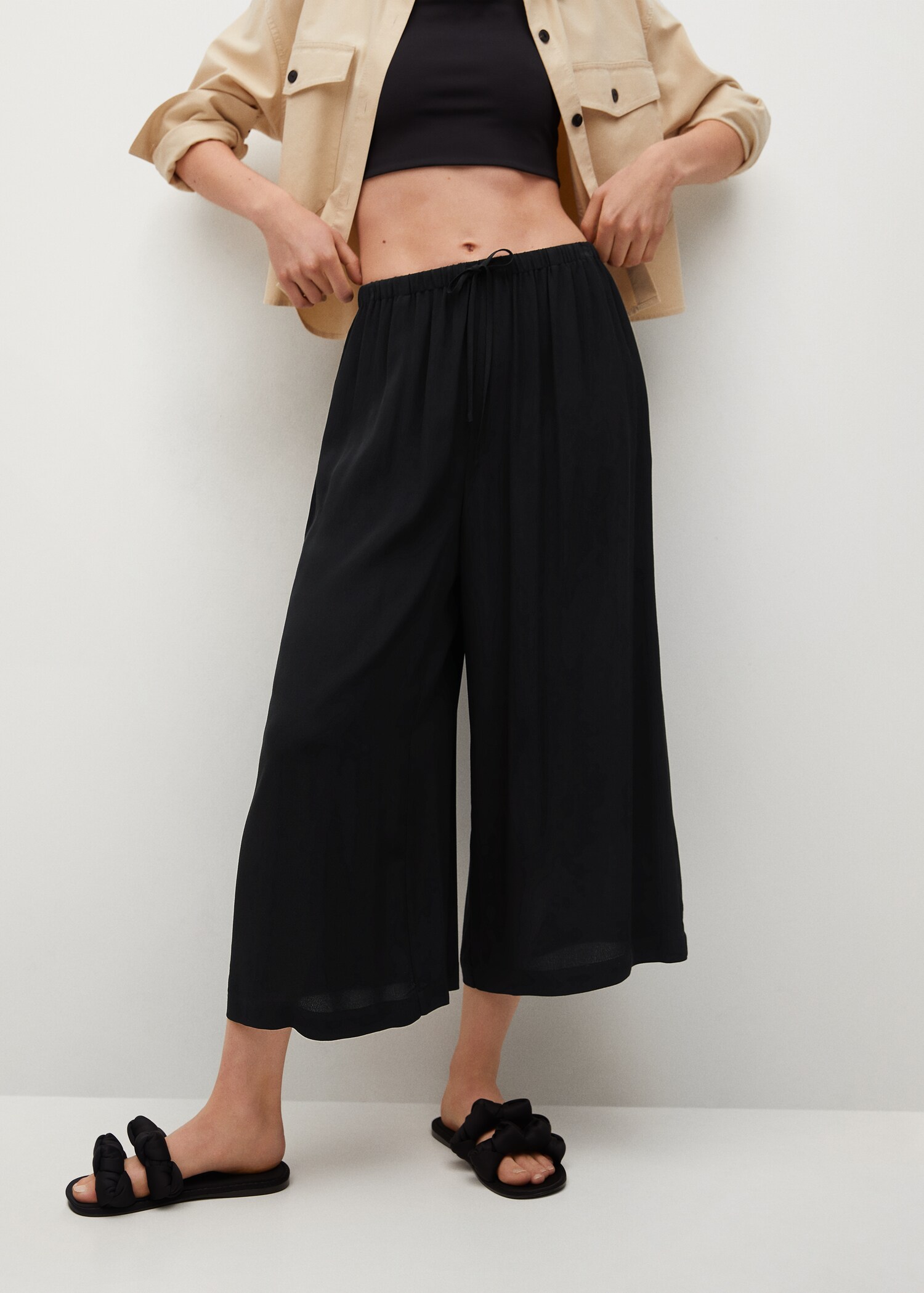 Pantalón culotte fluido - Plano medio