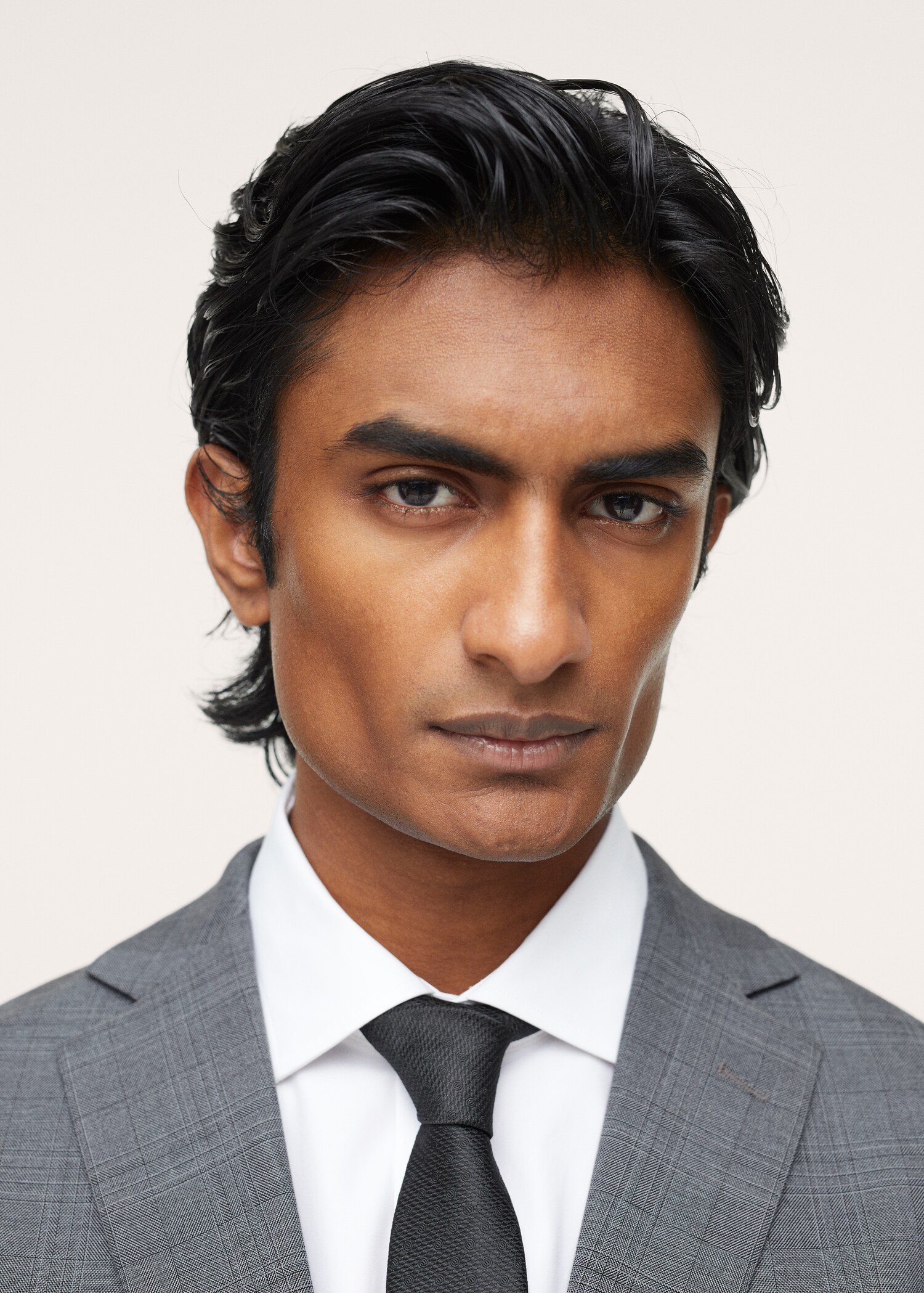 Slim fit check suit blazer - Details of the article 1