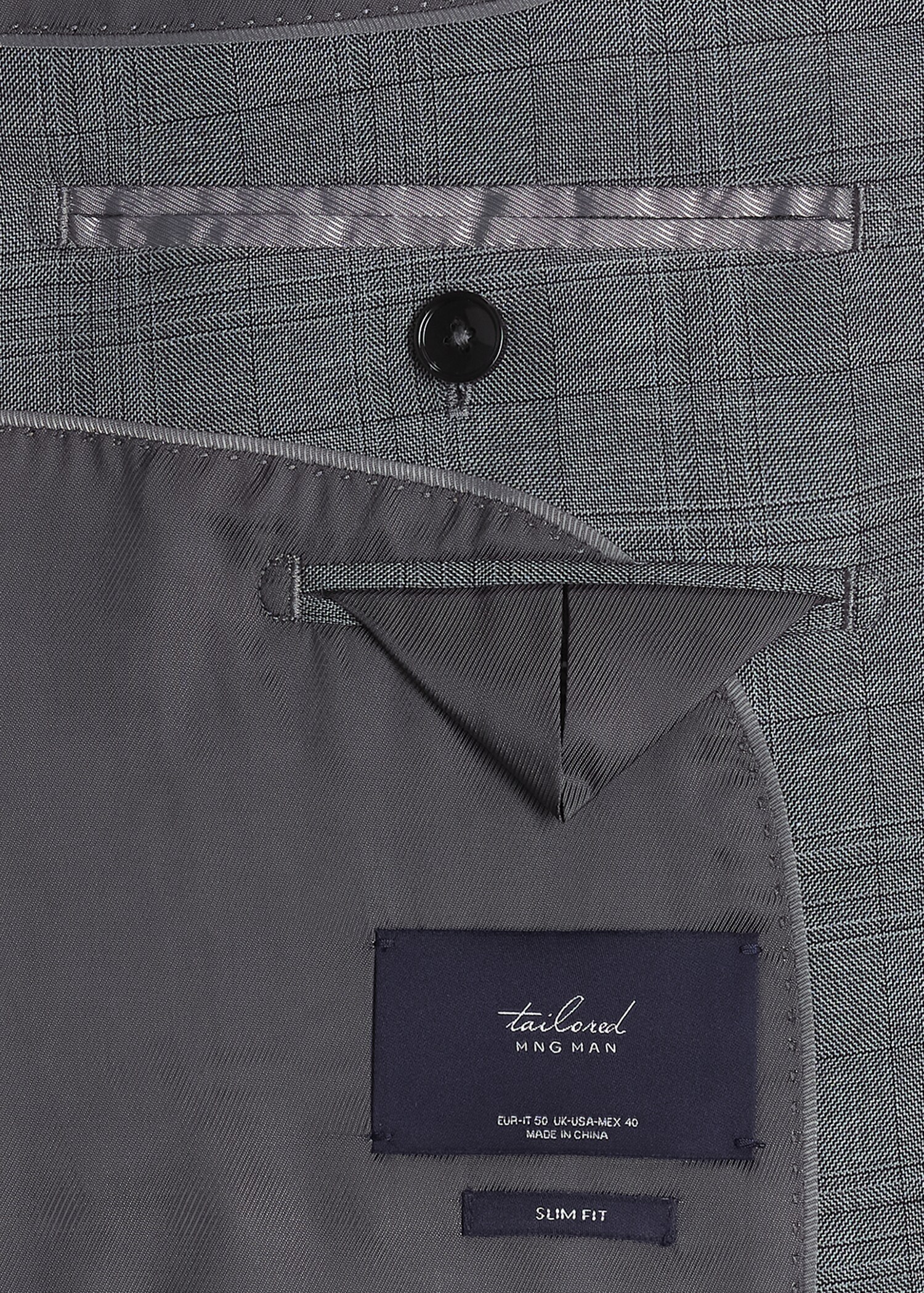 Slim fit check suit blazer - Details of the article 8