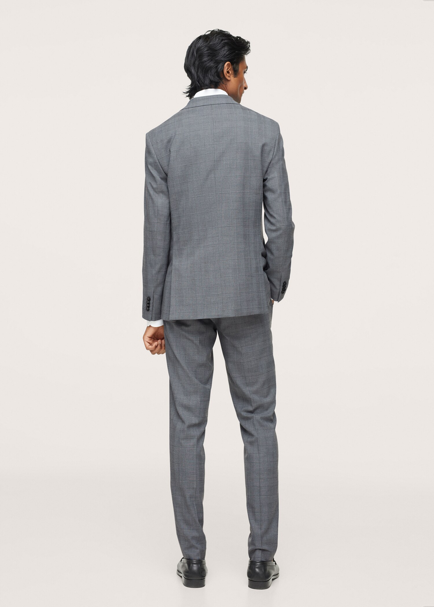 Slim fit check suit blazer - Reverse of the article