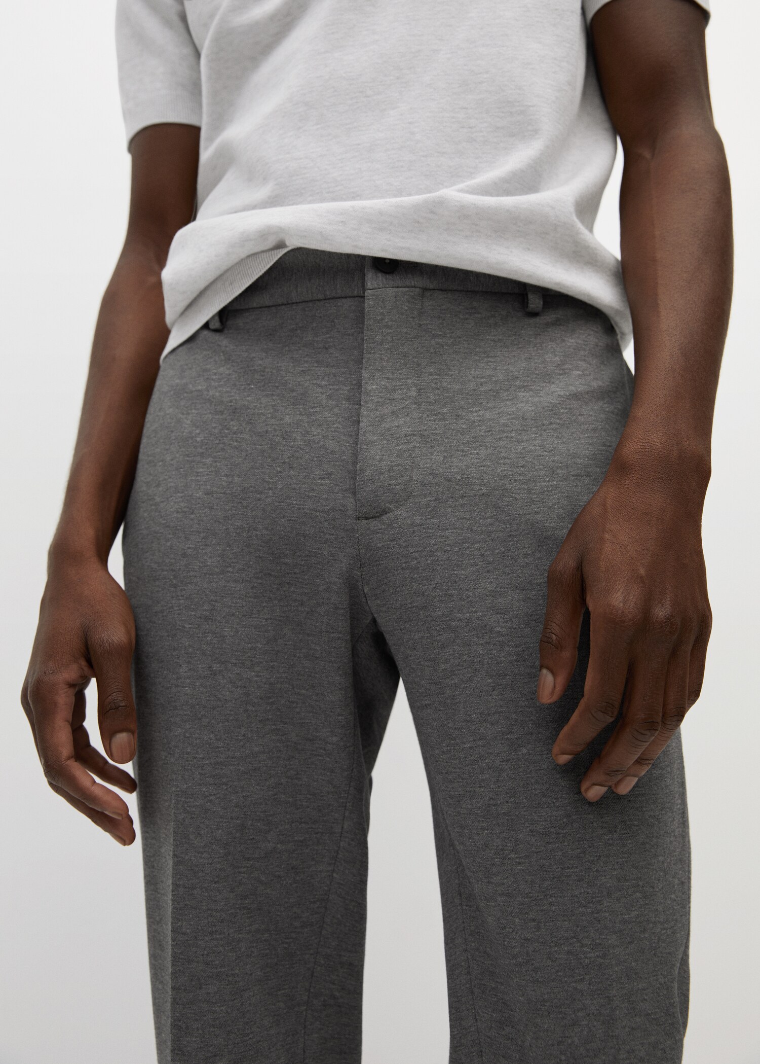 Bavlněné oblekové kalhoty slim fit - Detail zboží 1
