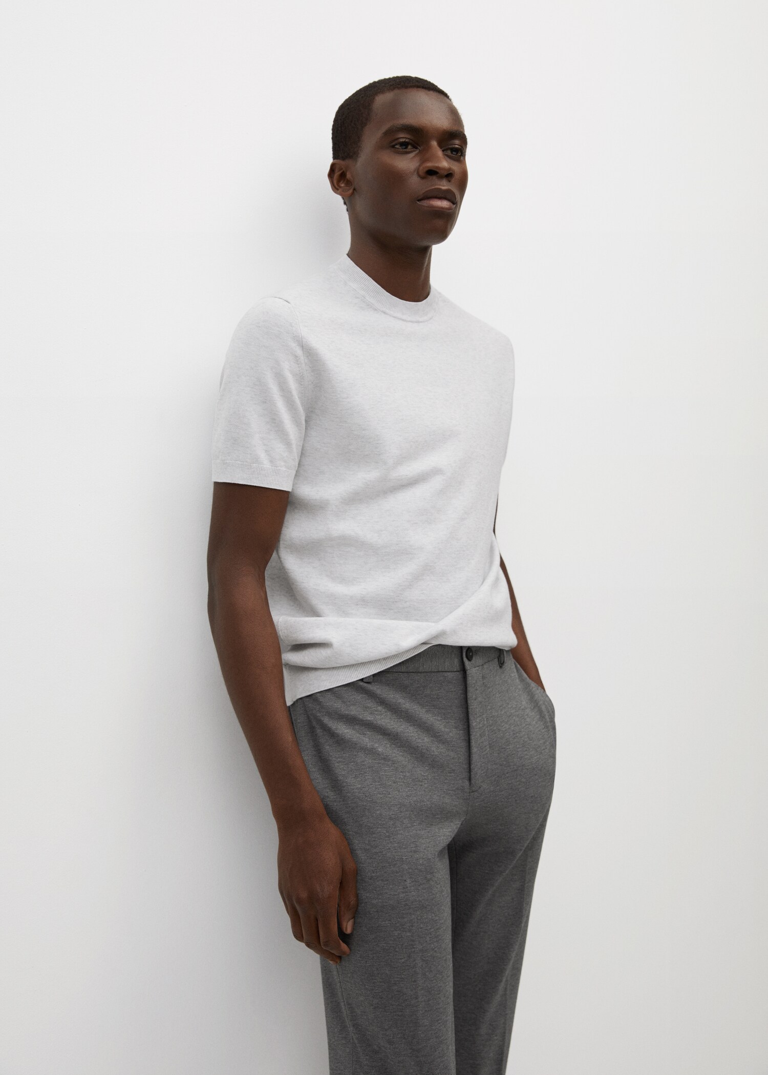 Bavlněné oblekové kalhoty slim fit - Detail zboží 2