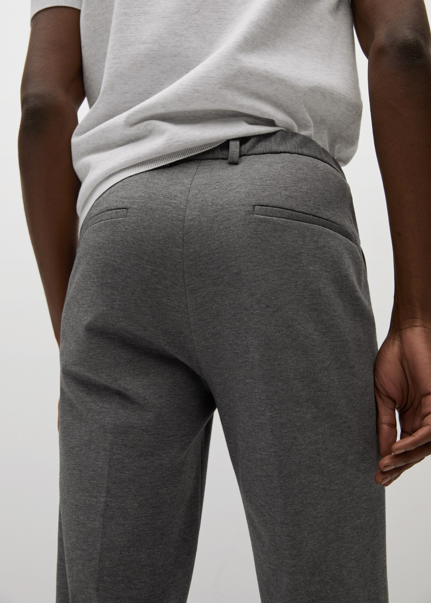 Bavlněné oblekové kalhoty slim fit - Detail zboží 3