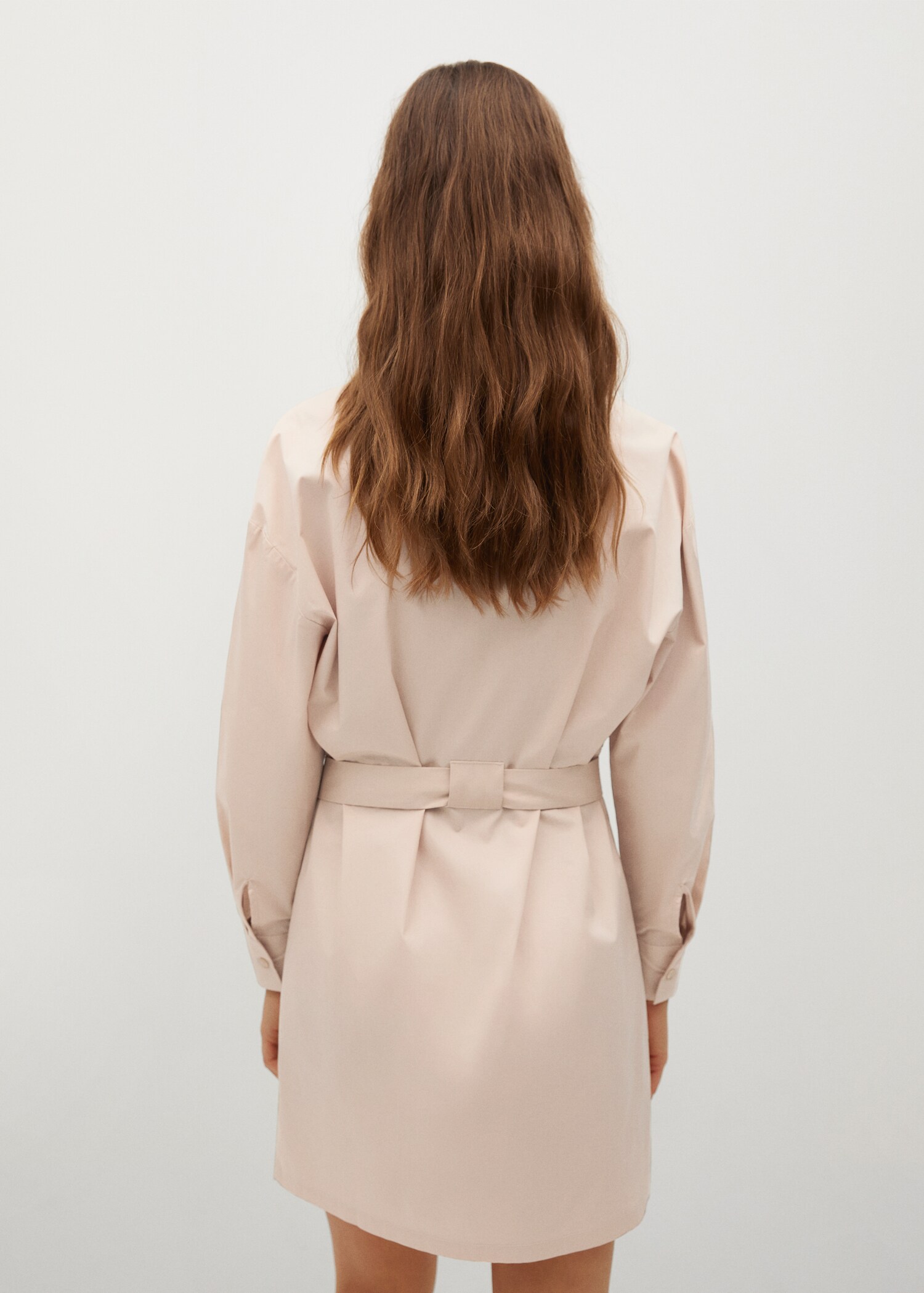 Vestido camisero algodón - Reverso del artículo