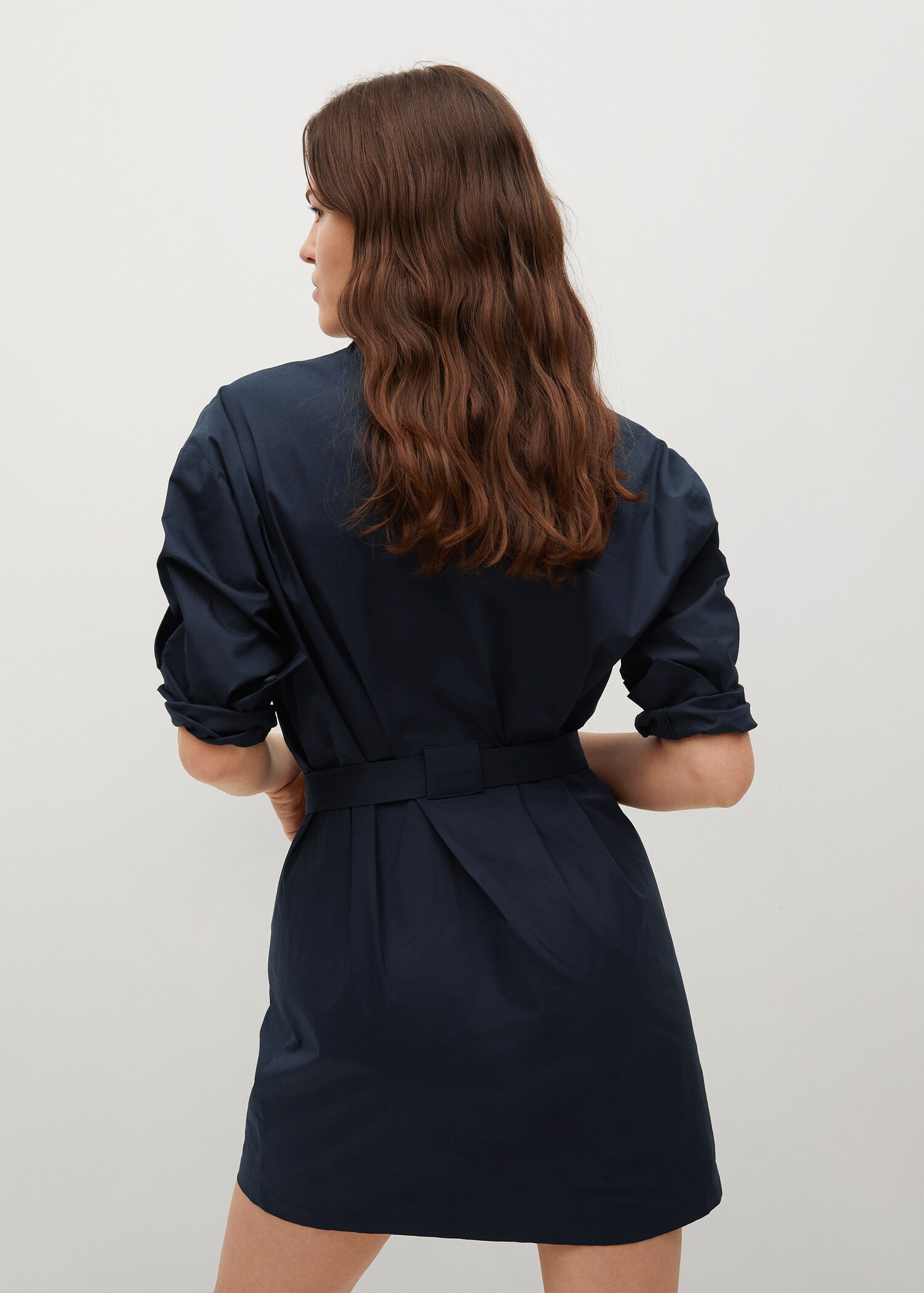 Vestido camisero algodón - Reverso del artículo